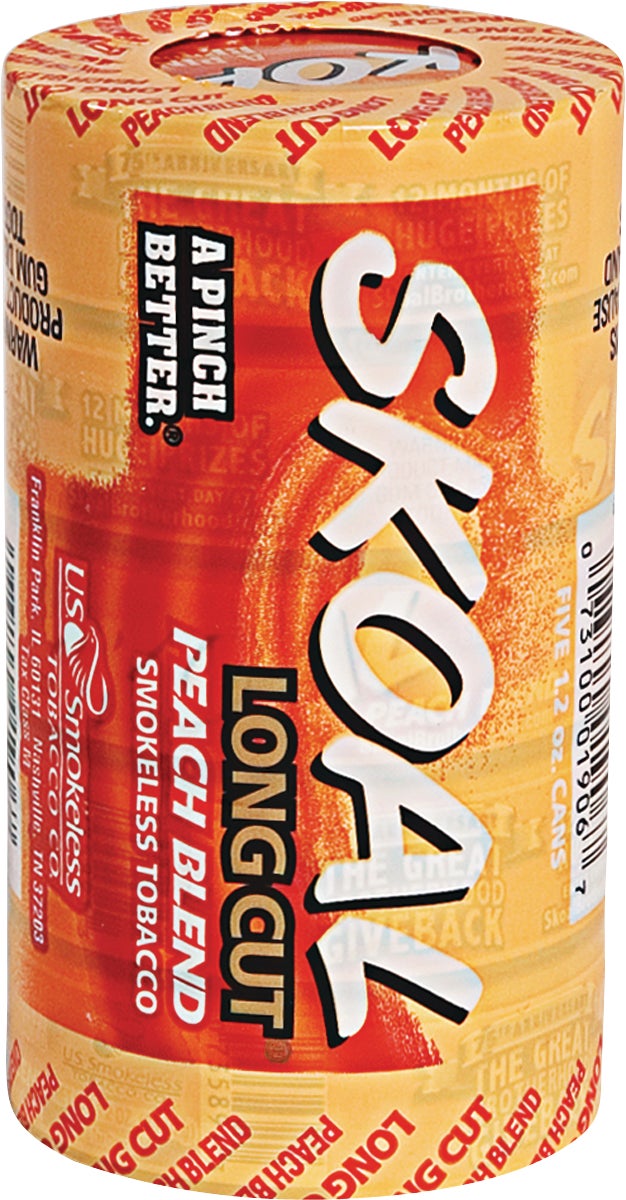 Skoal Long Cut Peach Smokeless Tobacco, 5 x 1.2 oz Cans