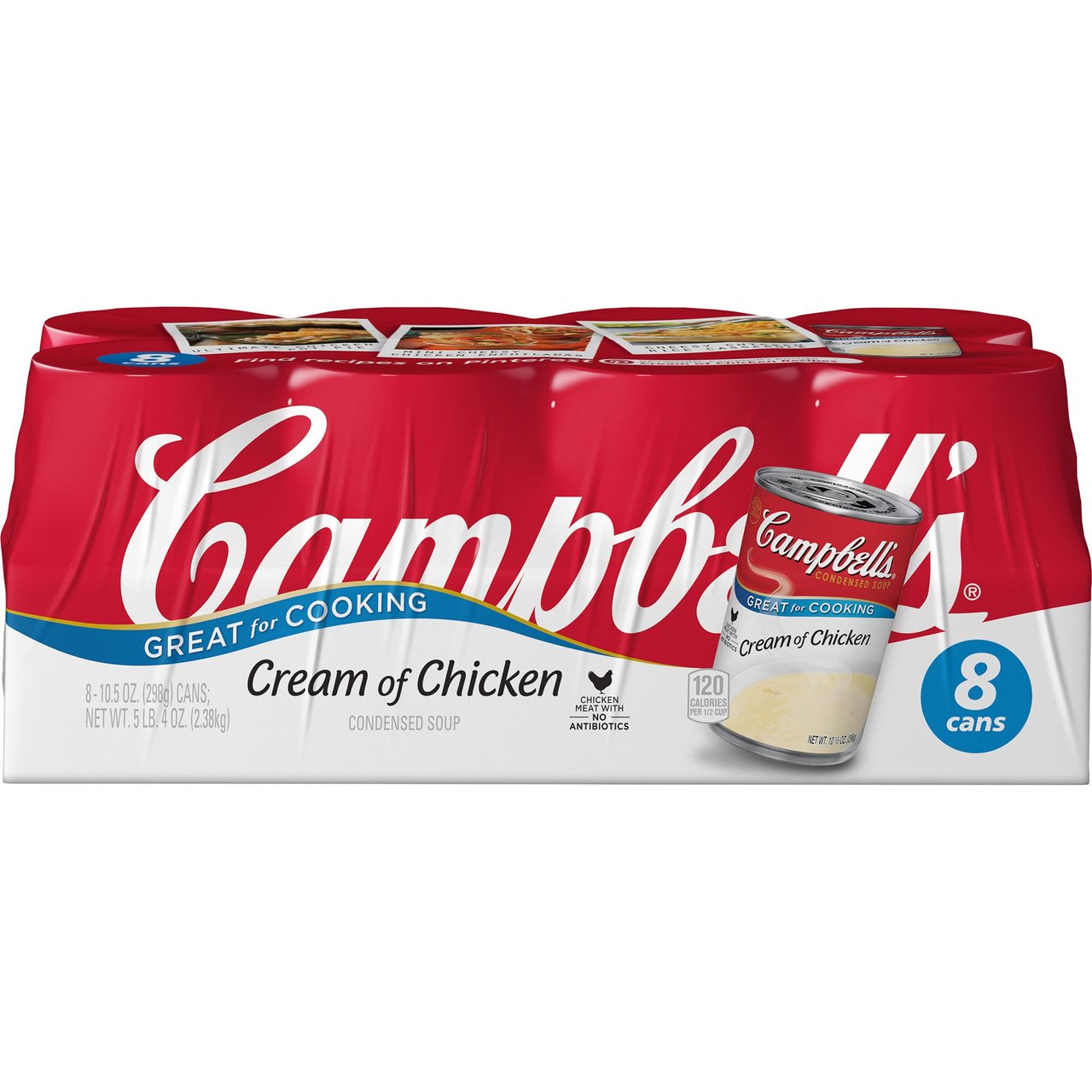 Campbell's Cream of Chicken Soup, 10.5 oz, 8-Pack - Image 1