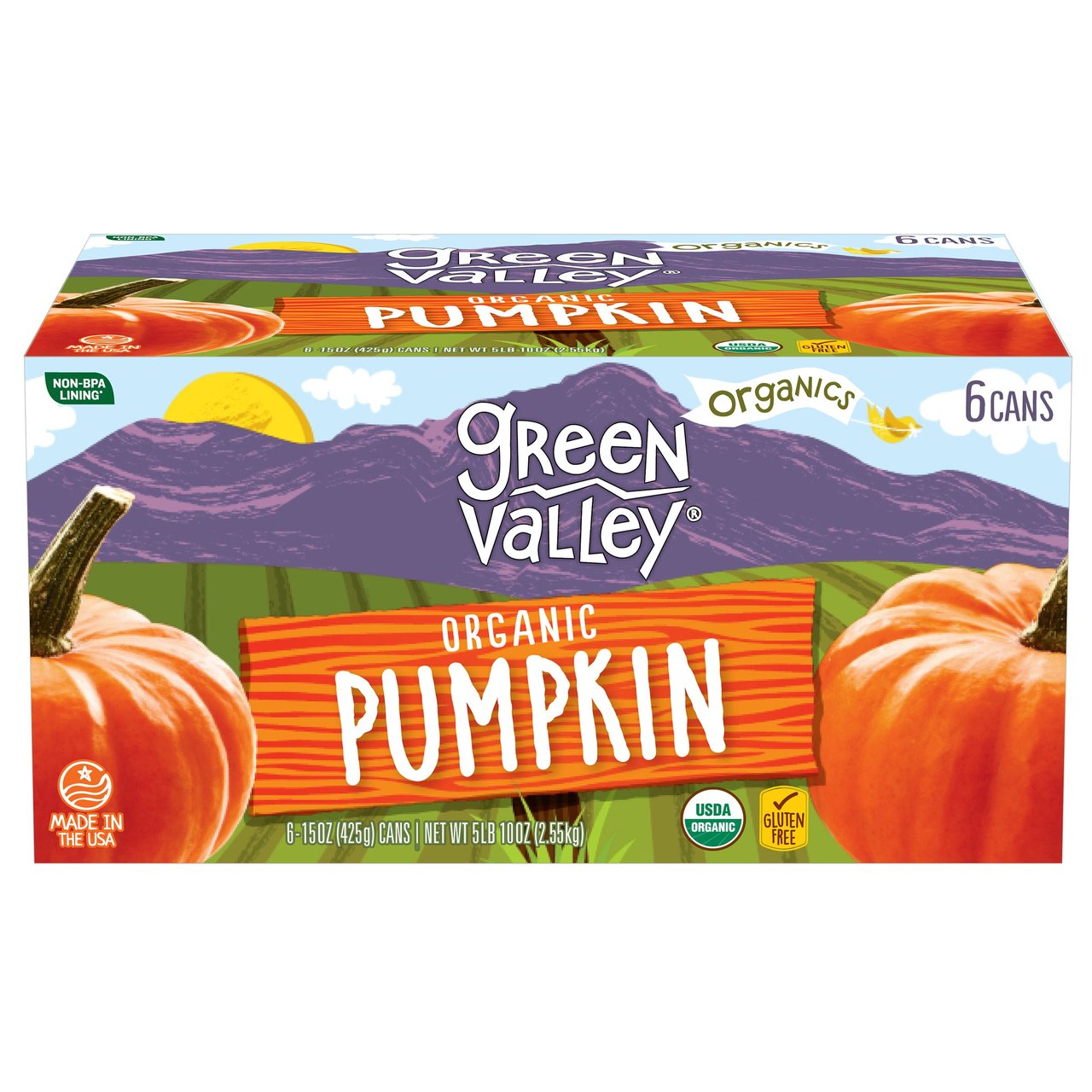 Green Valley Organic Pumpkin 6/15 oz - Image 1