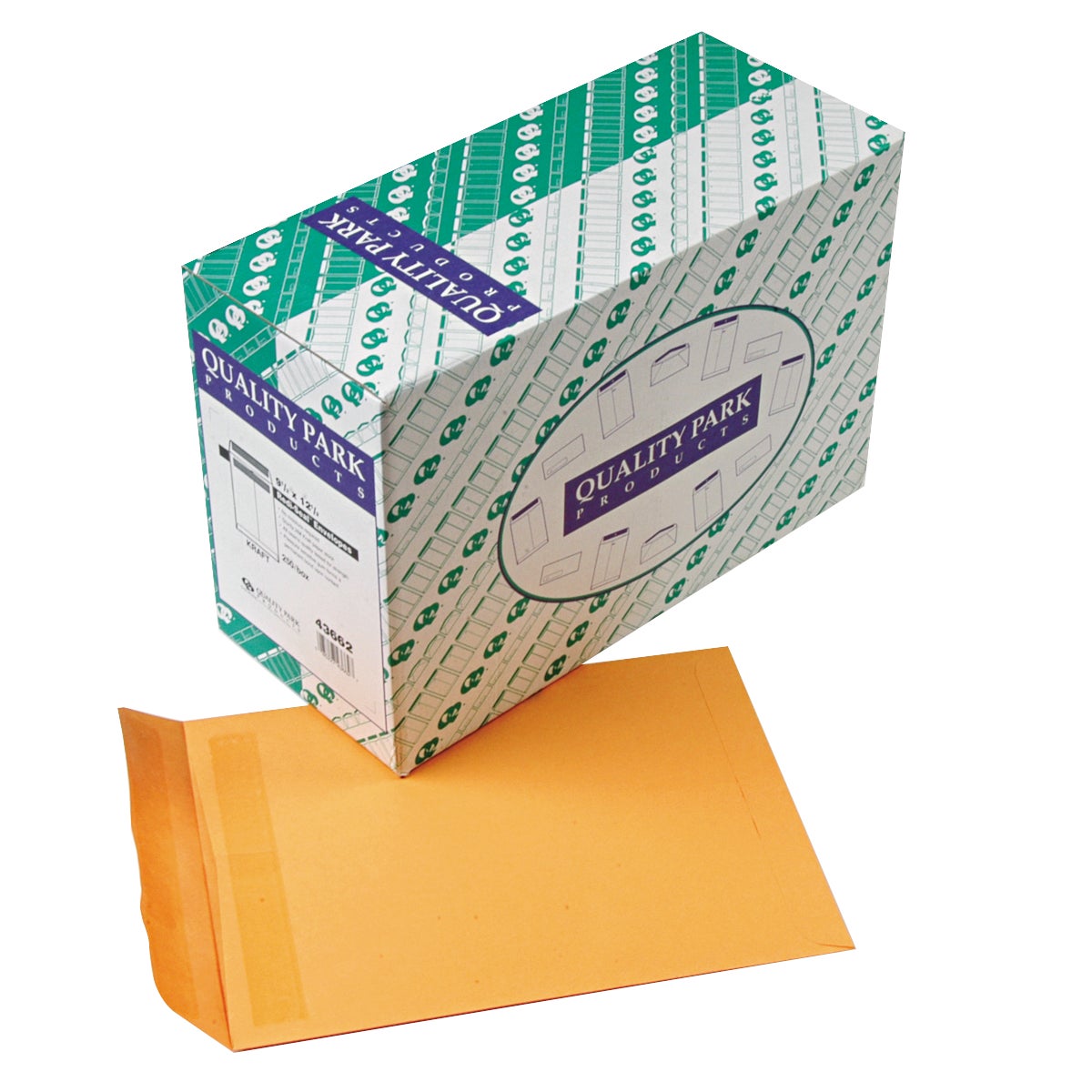 Quality Park Redi-Seal Catalog Envelope 9.5 x 12.5 in, 28 lb, Kraft, Box of 250
