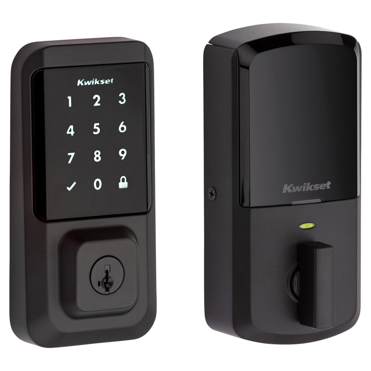 Kwikset Halo Touchscreen SmartCode Door Lock Black/Nickel Finishes - Image 1