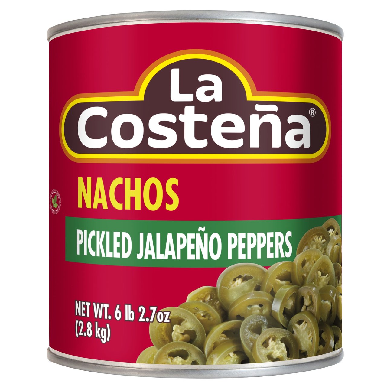 La Costeña Nachos Pickled Jalapeño Peppers, 6 lb 2.7 oz