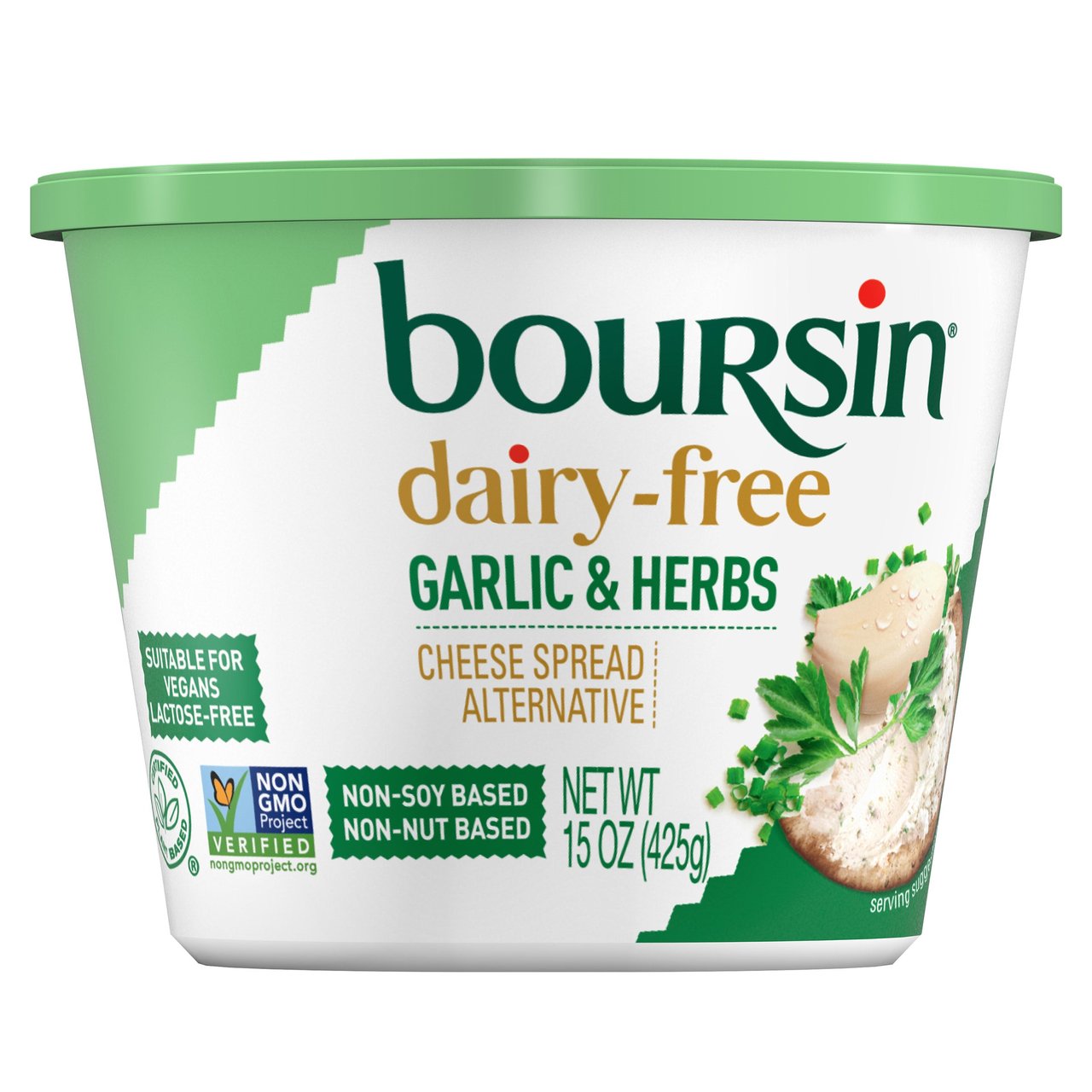 Boursin Dairy Free Garlic & Herb Spread, 15 oz - Image 1