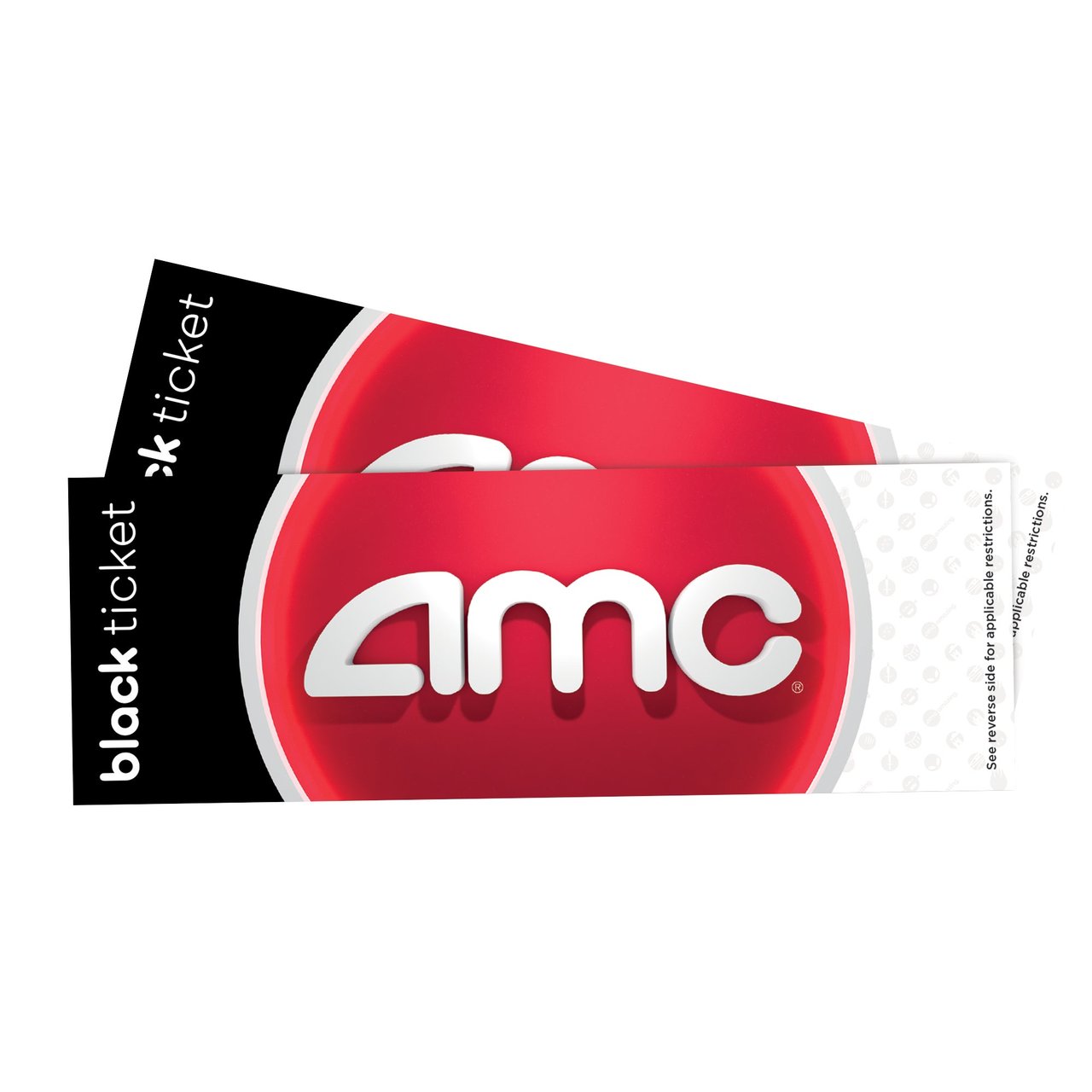 AMC Theatres 2-Pack Black Movie Ticket Vouchers (Non-Refundable)