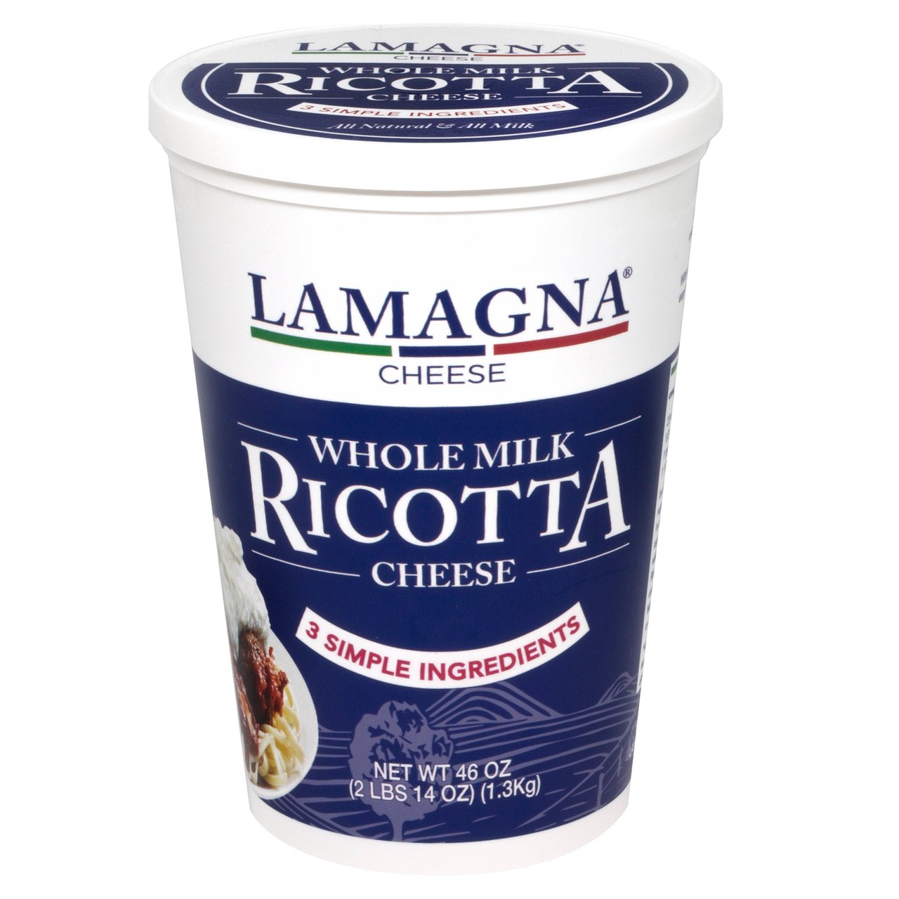 Lamagna Whole Milk Ricotta Cheese 46 oz (2.87 lbs) - Image 1