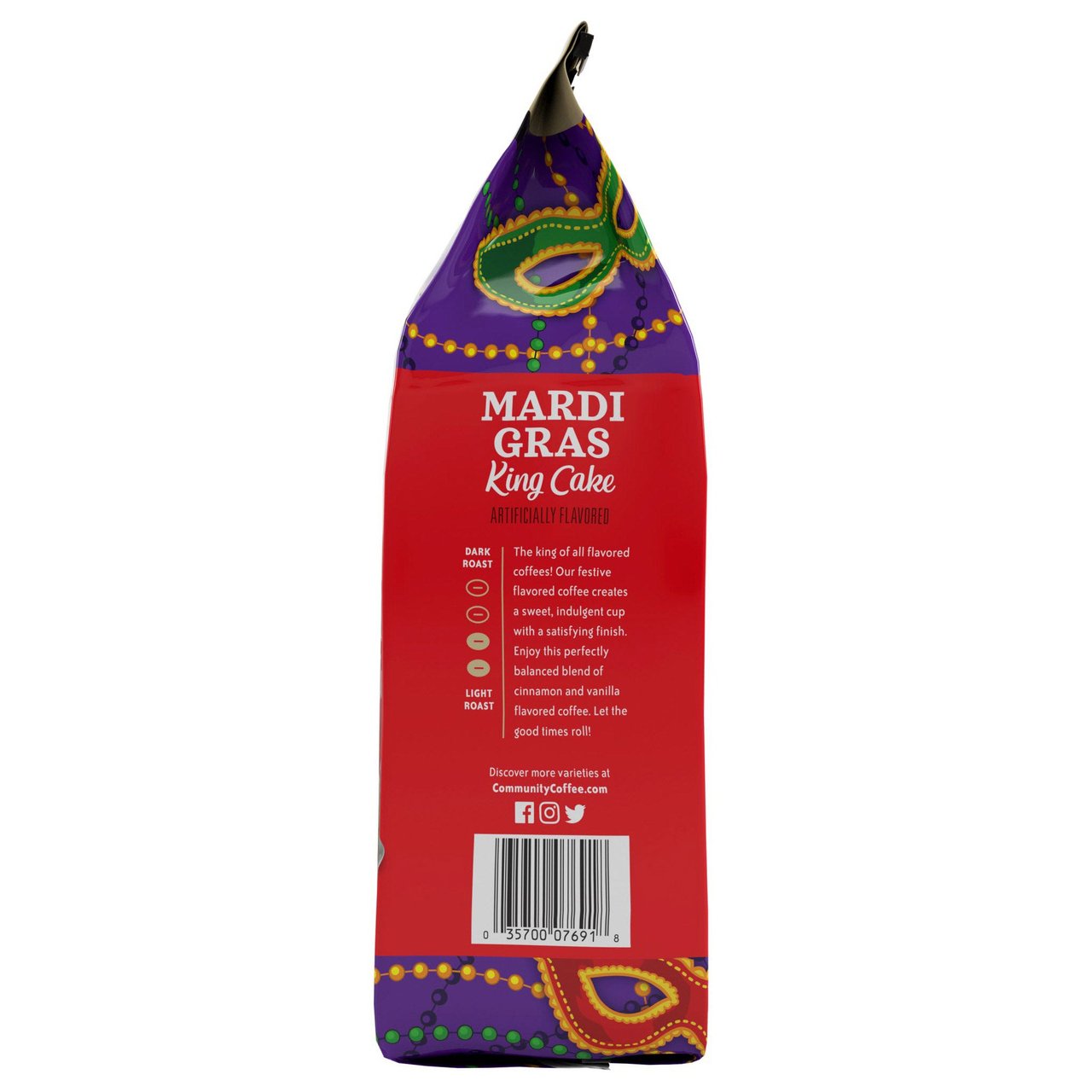 Community Coffee Mardi Gras King Cake Blend 32 oz - Image 1