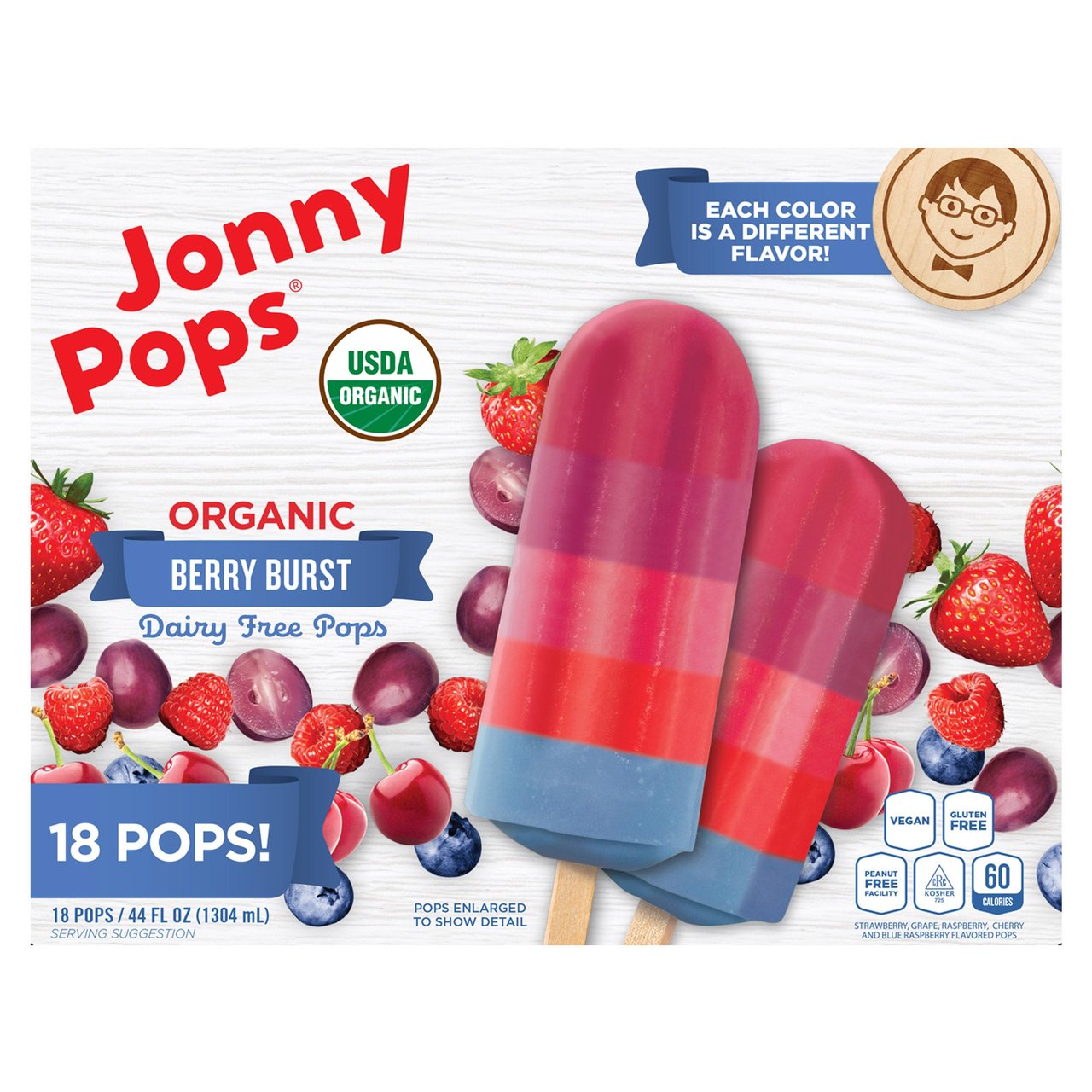 JonnyPops Organic Berry Burst Stack, 18 ct - Image 1