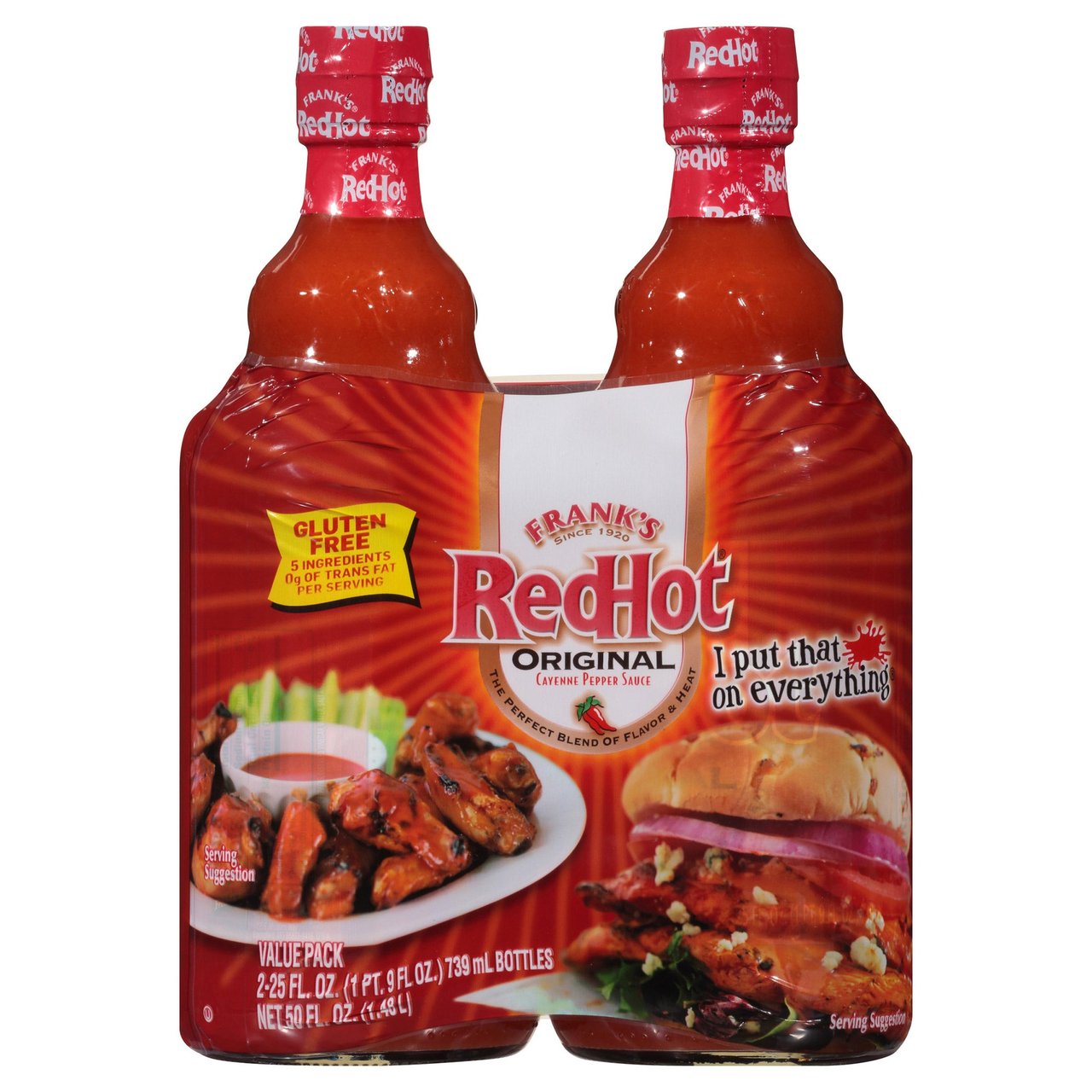 Frank's RedHot Original Cayenne Pepper Sauce 2/25 FL OZ - Image 1