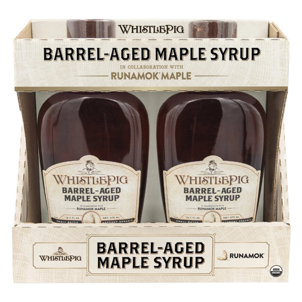 WhistlePig Barrel Aged Organic Maple Syrup 2/12.68 oz (1.59 lbs) - Image 1