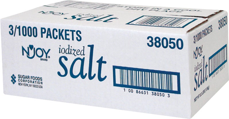 N'Joy Iodized Salt Packets, 3000 Count - Image 1