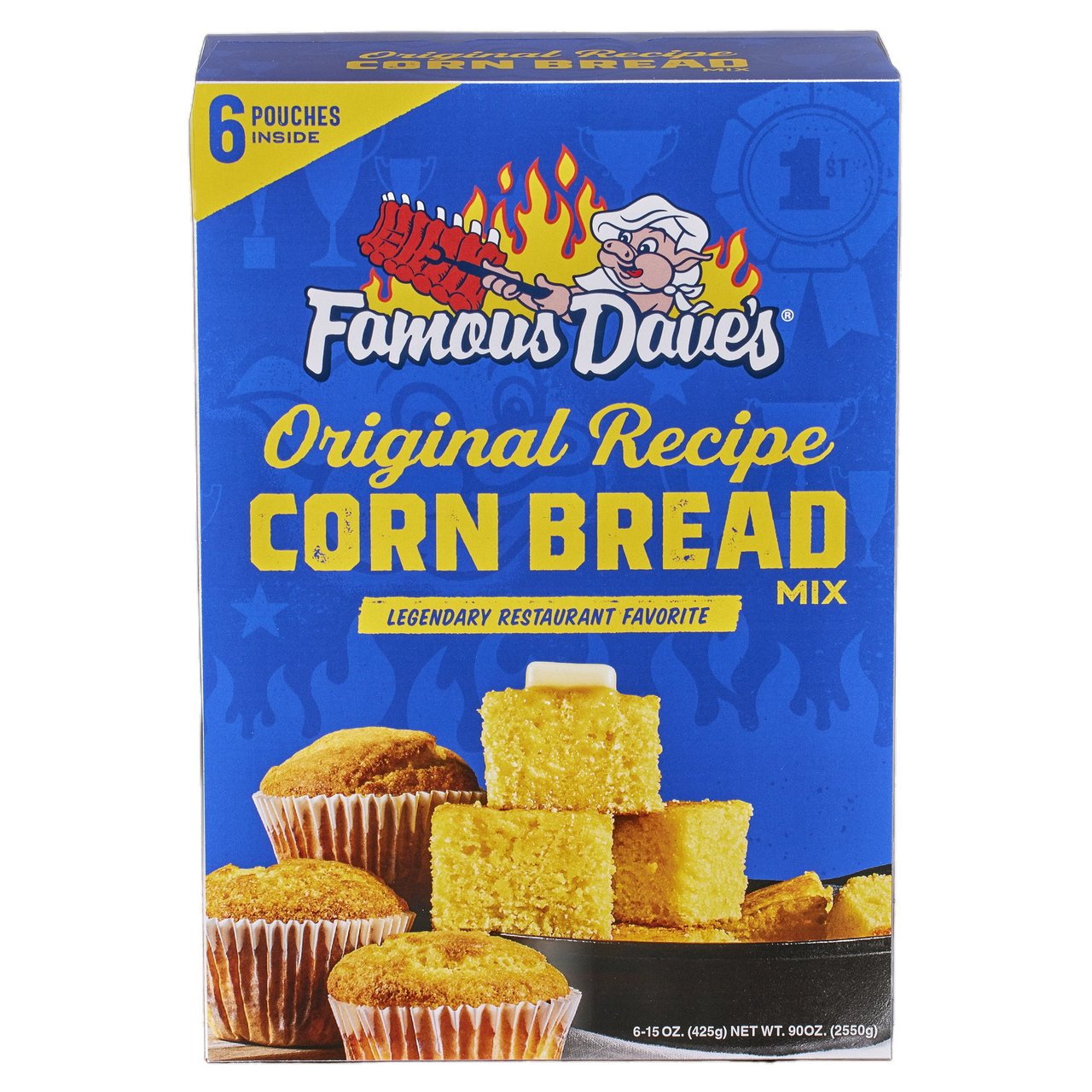 Famous Dave's Original Recipe Corn Bread Mix 5.63 lbs - Image 1