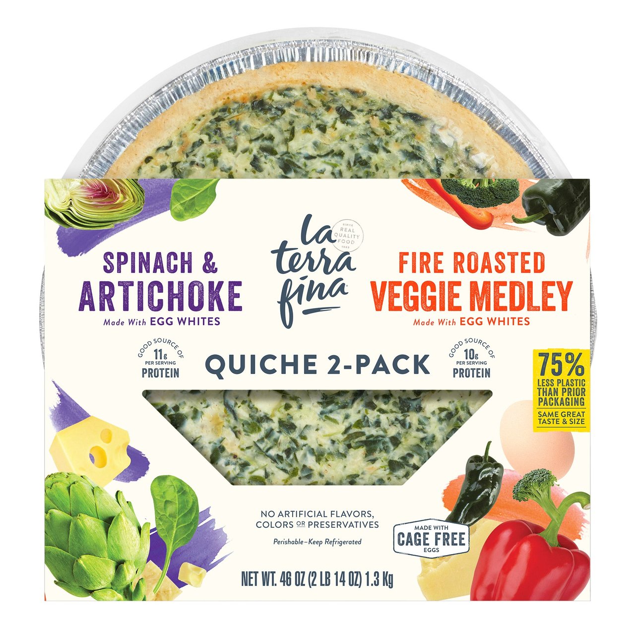 La Terra Fina Quiche Variety Pack, 2 x 23 oz - Image 1