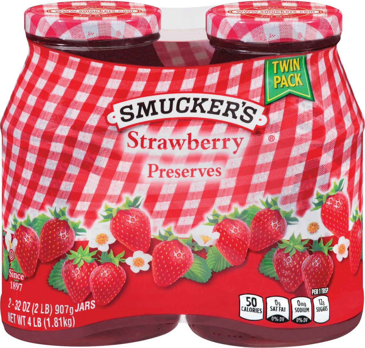 Smucker's Strawberry Preserves 2/32 oz - Image 1