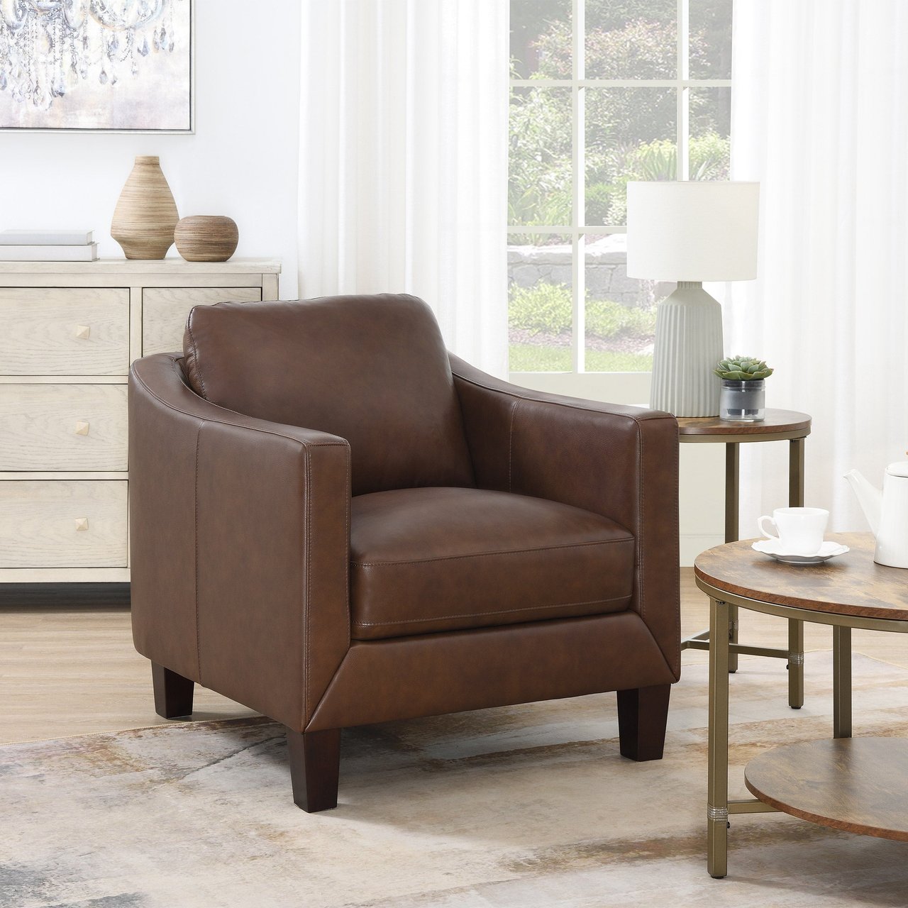 Reagan Leather Chair - Image 1