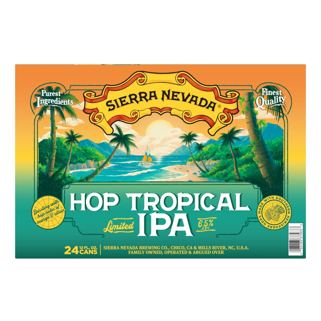 Sierra Nevada Brewing Hop Tropical IPA, Chico, CA 24/12 oz