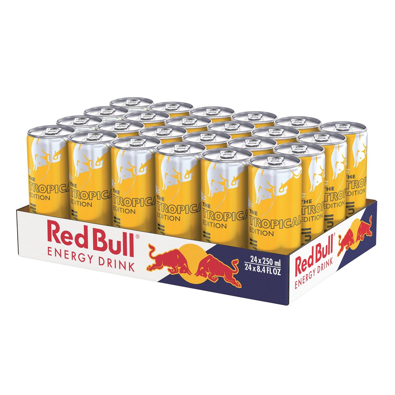 Red Bull Yellow Edition Tropical Energy Drink, 24 Pack, 8.4 FL OZ - Image 1