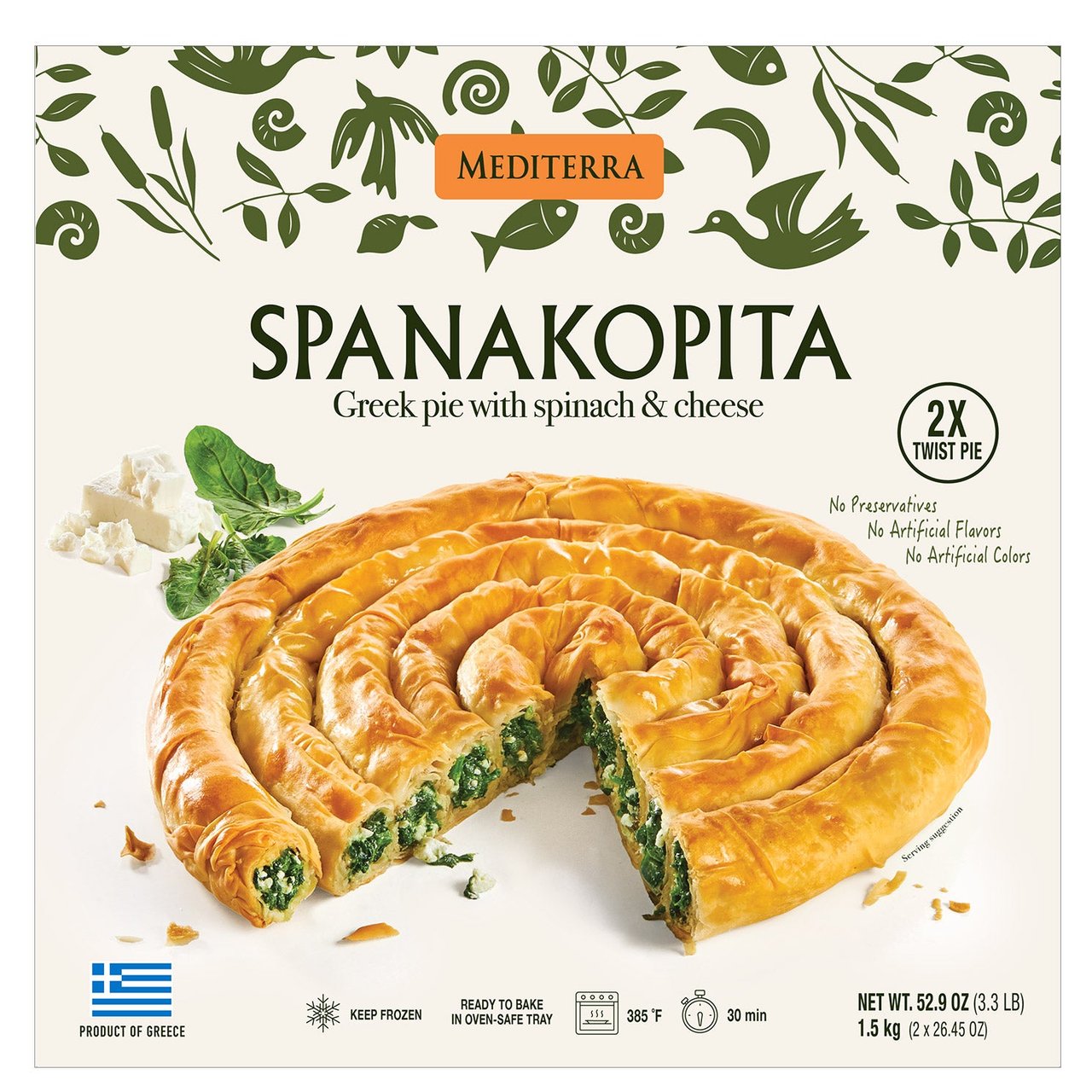 Mediterra Spanakopita 2-Pack, 52.8 Ounces - Image 1
