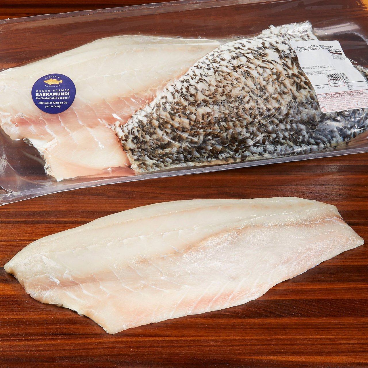 Barramundi Fillet Farm Raised Previously Frozen Per Lb - Image 1