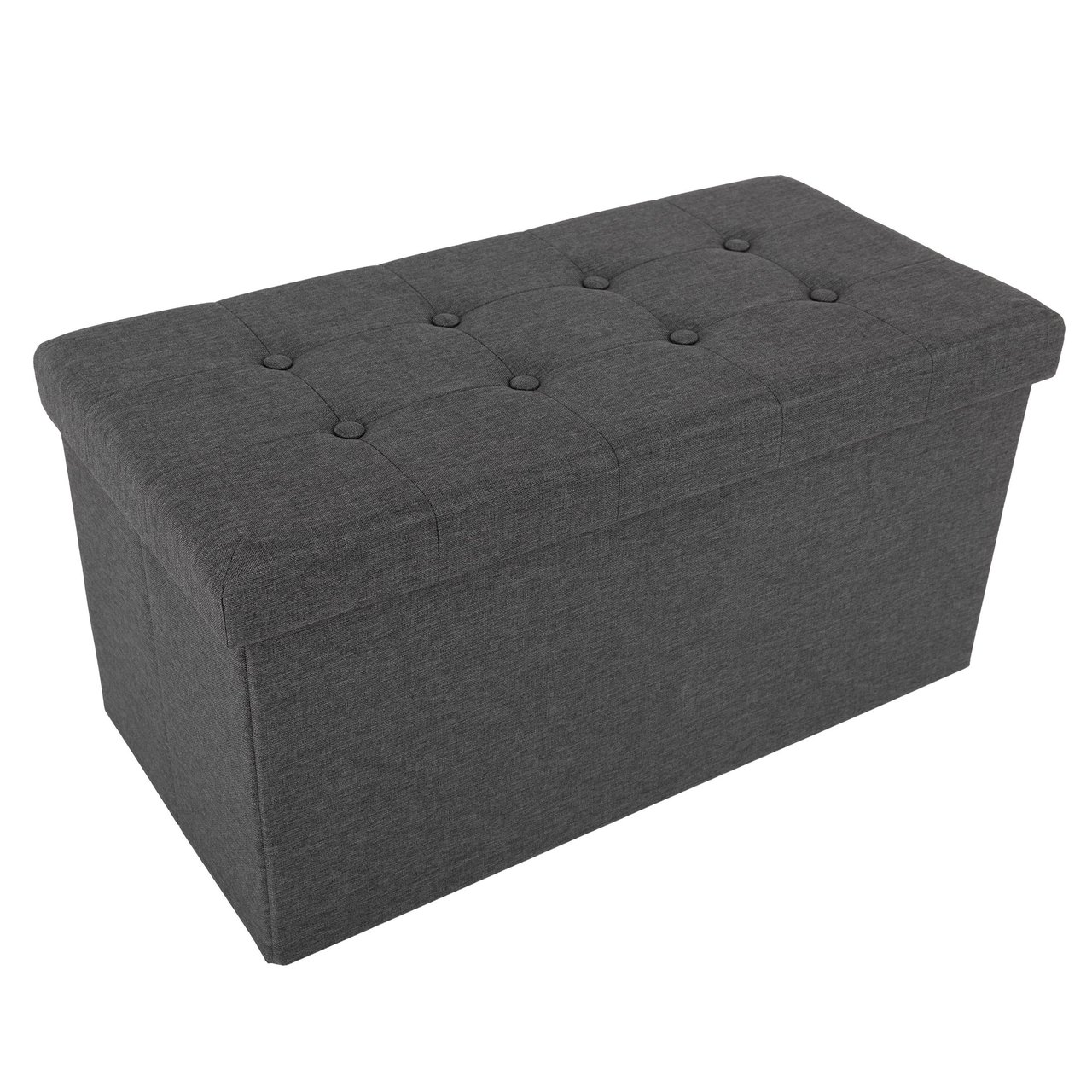 Seville Classics Foldable Fabric Storage Ottoman - Image 1