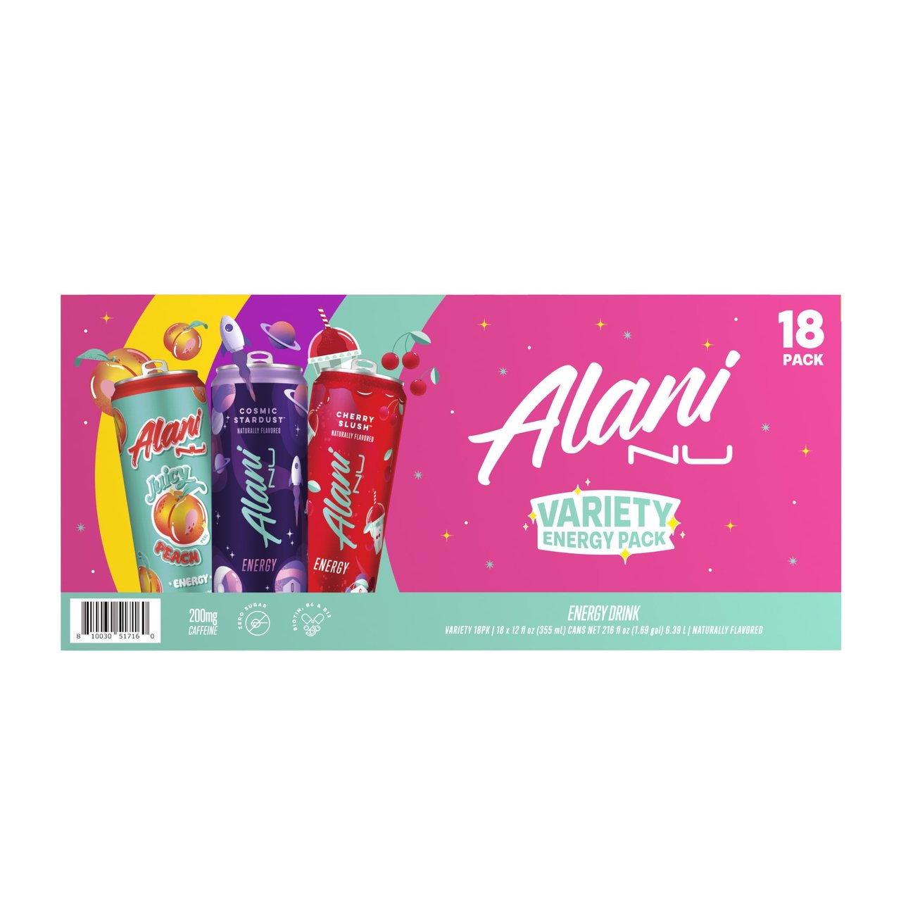 Alani Nu Energy Drink Variety Pack, 18 Count, 12 oz Cans