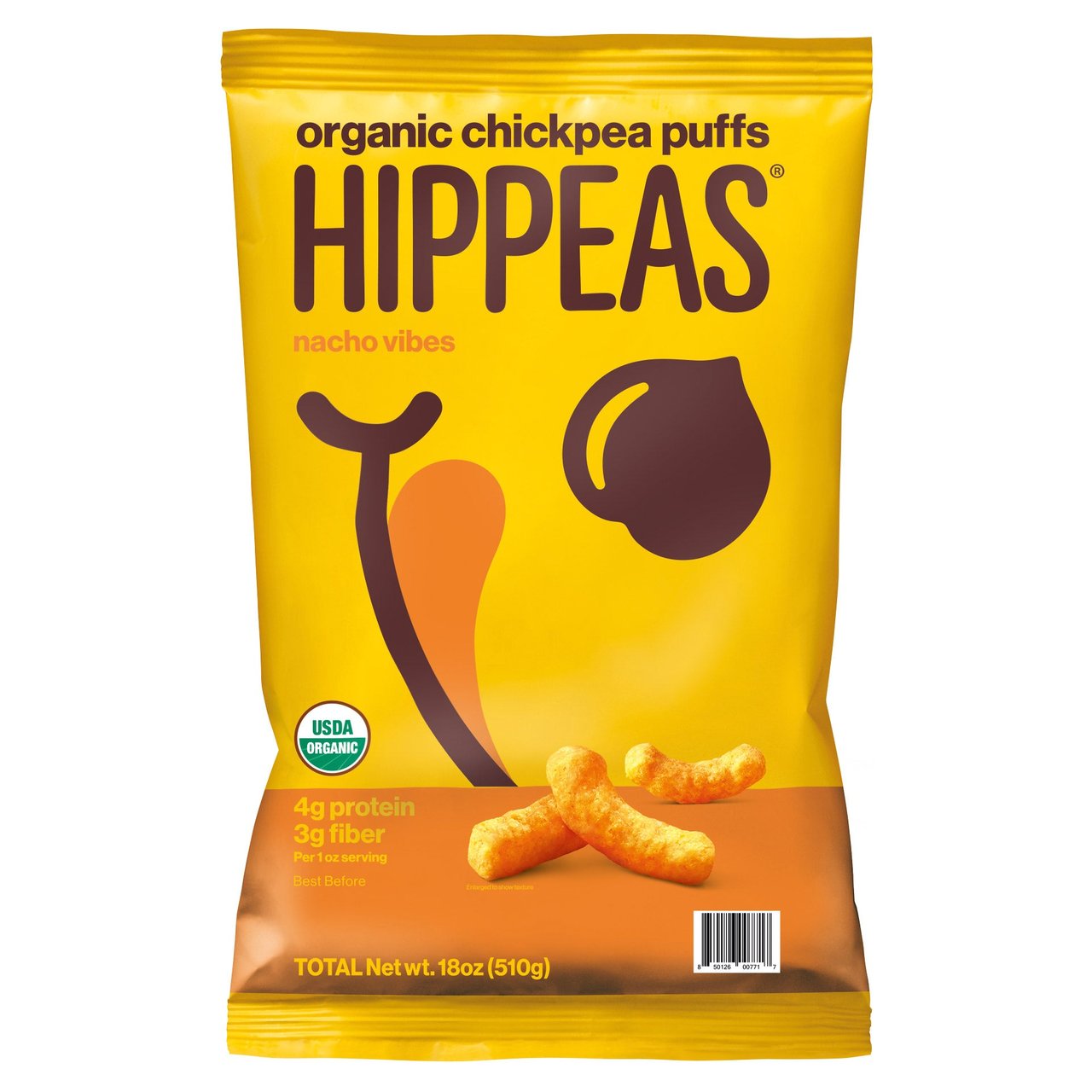 HIPPEAS Organic Chickpea Puffs, Nacho Vibes, 18 oz - Image 1