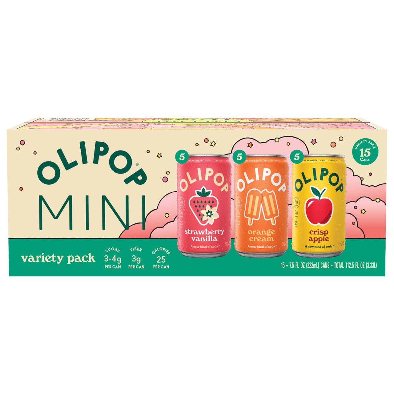 OLIPOP MINI CANS VRTY PACK 15/7.5 FL OZ - Image 1