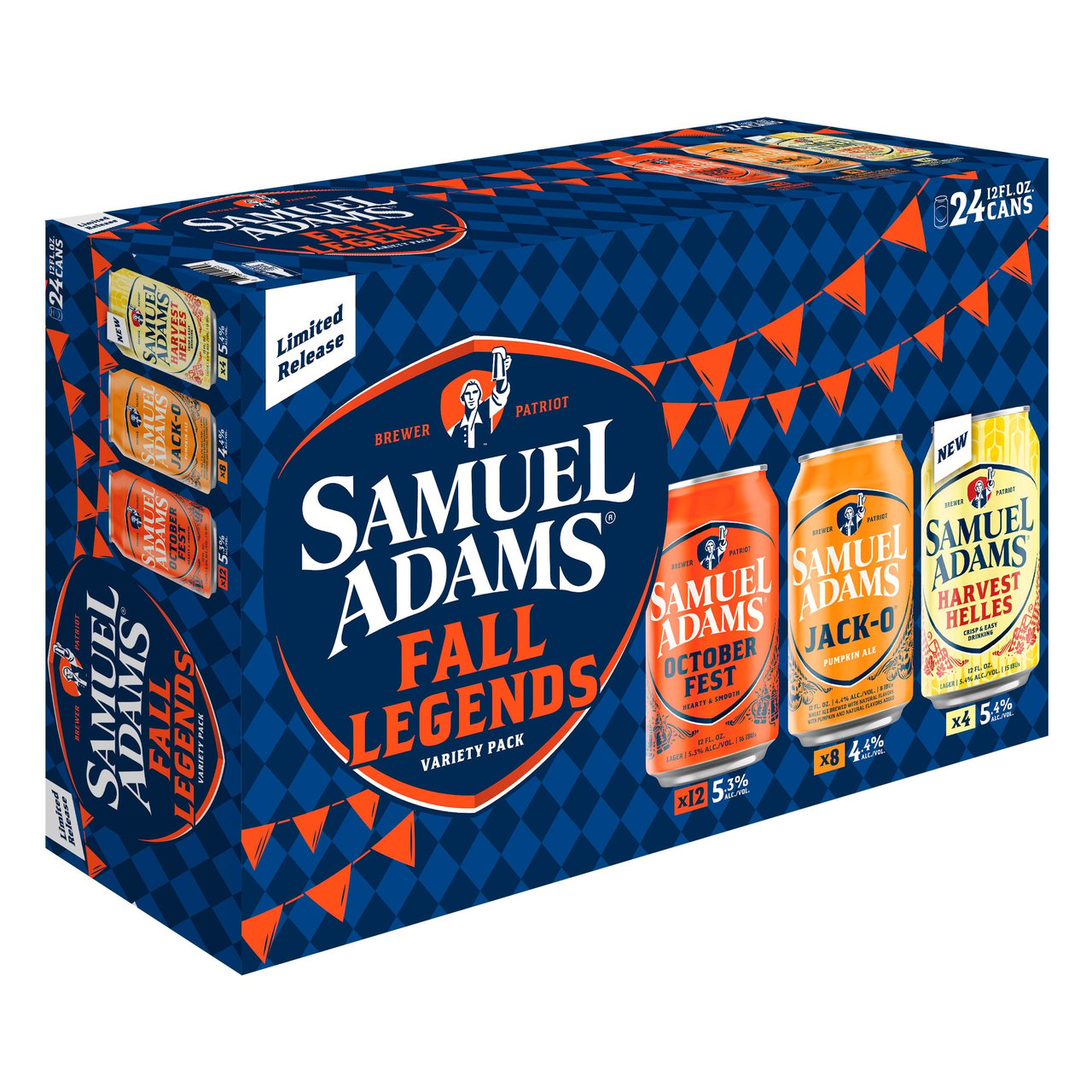 Samuel Adams Fall Legends Variety Pack, 24/12 oz Cans
