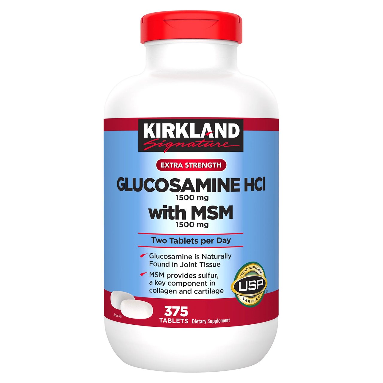 Kirkland Signature Glucosamine with MSM, 375 Tablets - Image 1