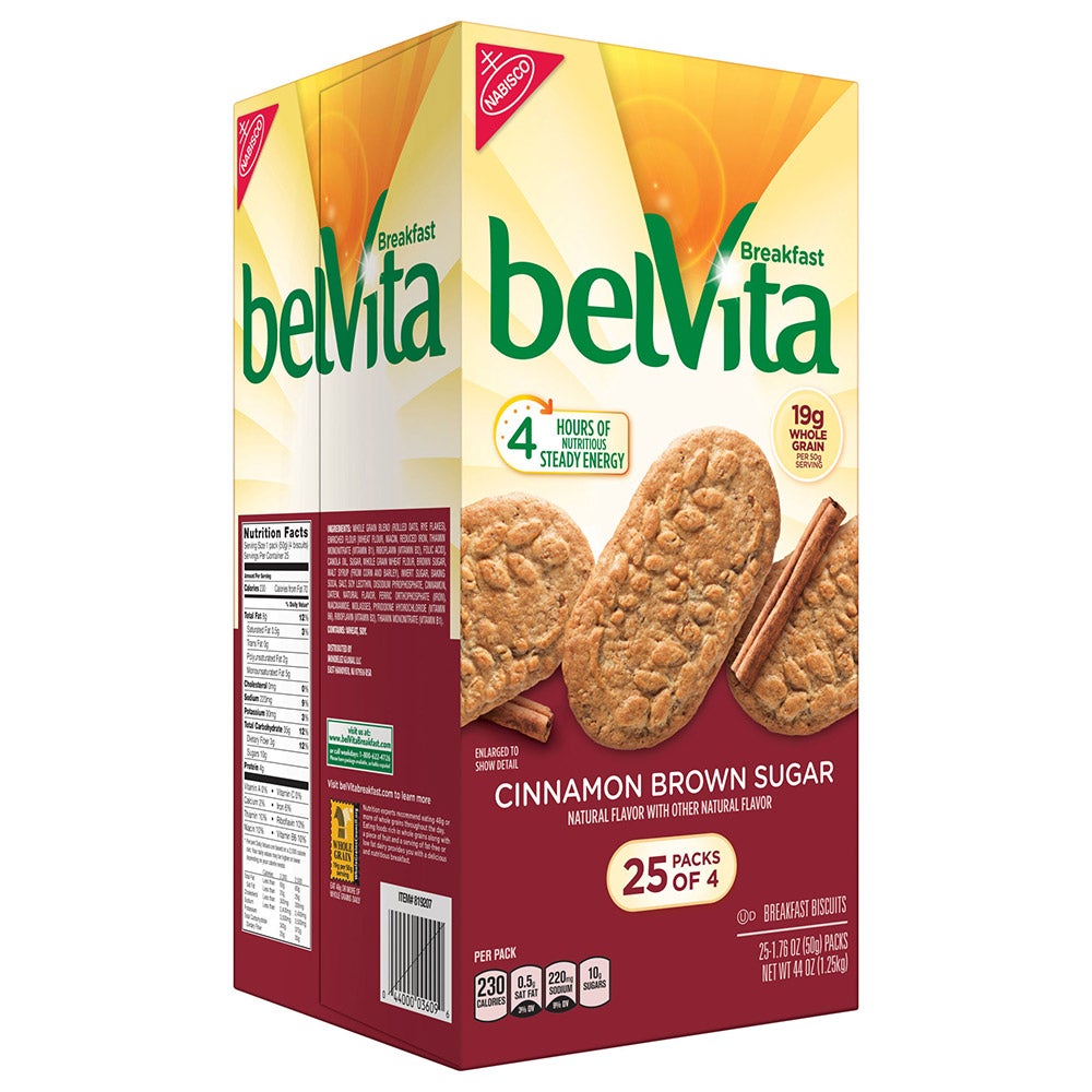 belVita Breakfast Biscuits, Cinnamon Brown Sugar, 25 Count Box - Image 1