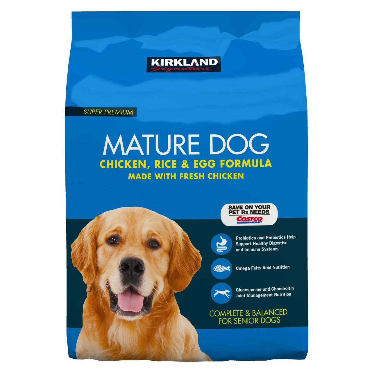 Kirkland Signature Chicken, Rice, & Egg Dog Food (7yr+) 40 lb
