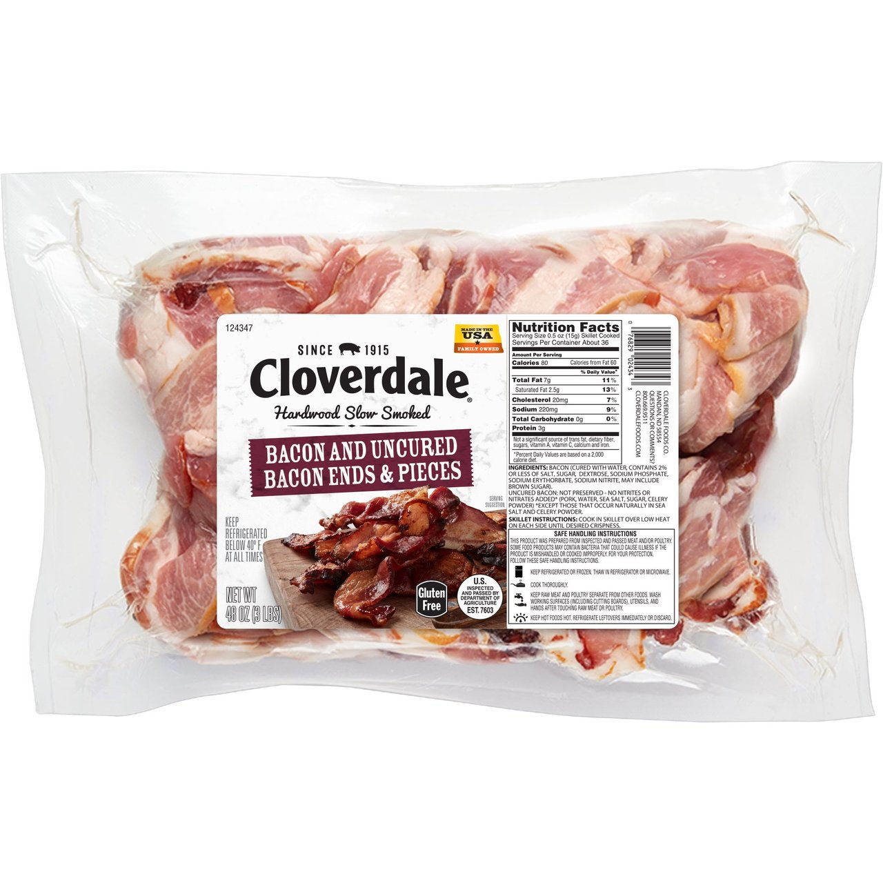 Bacon Ends & Pieces, 3 lbs - Image 1