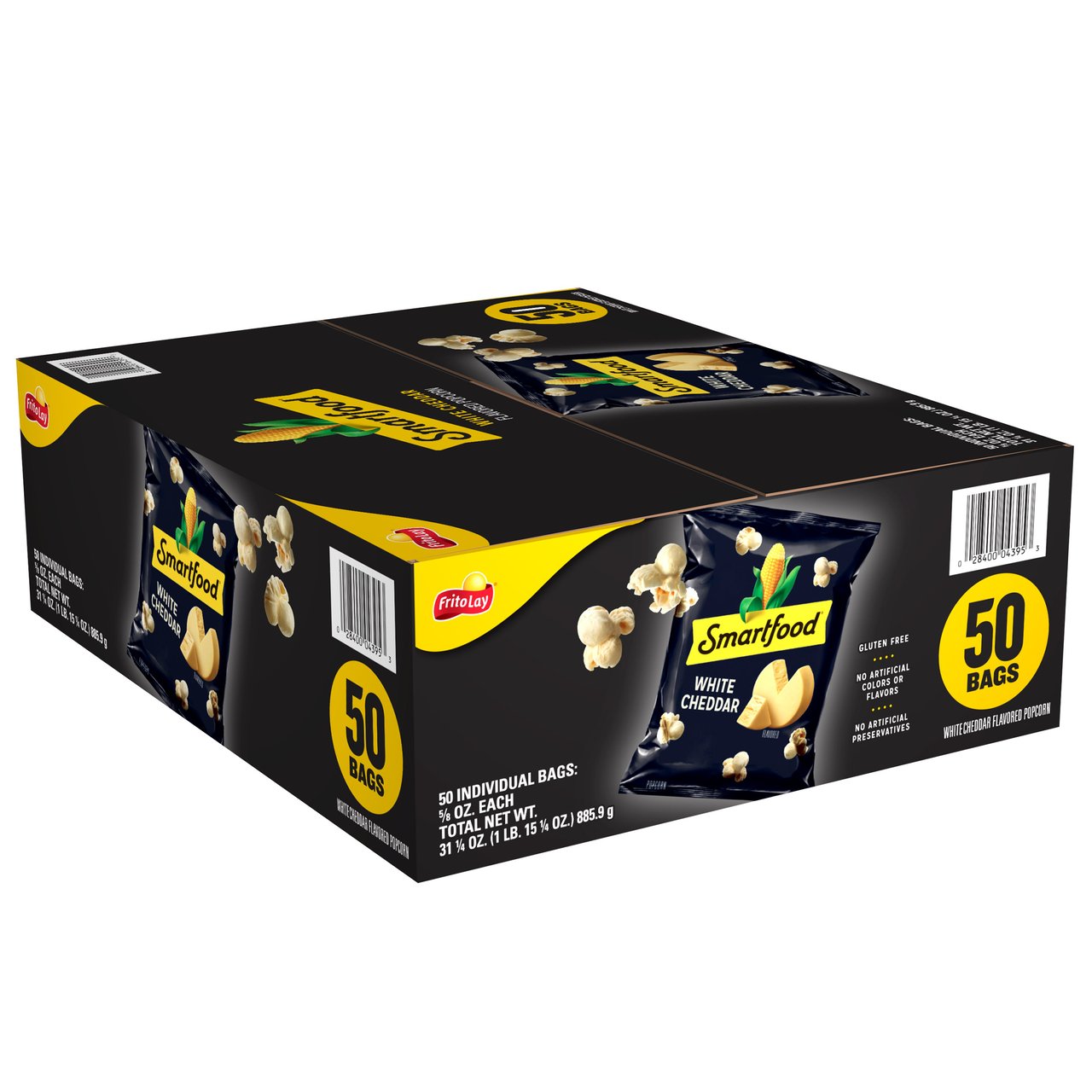 Frito-Lay Smartfood White Cheddar Popcorn, 50 Count / 0.625 oz Bags - Image 1