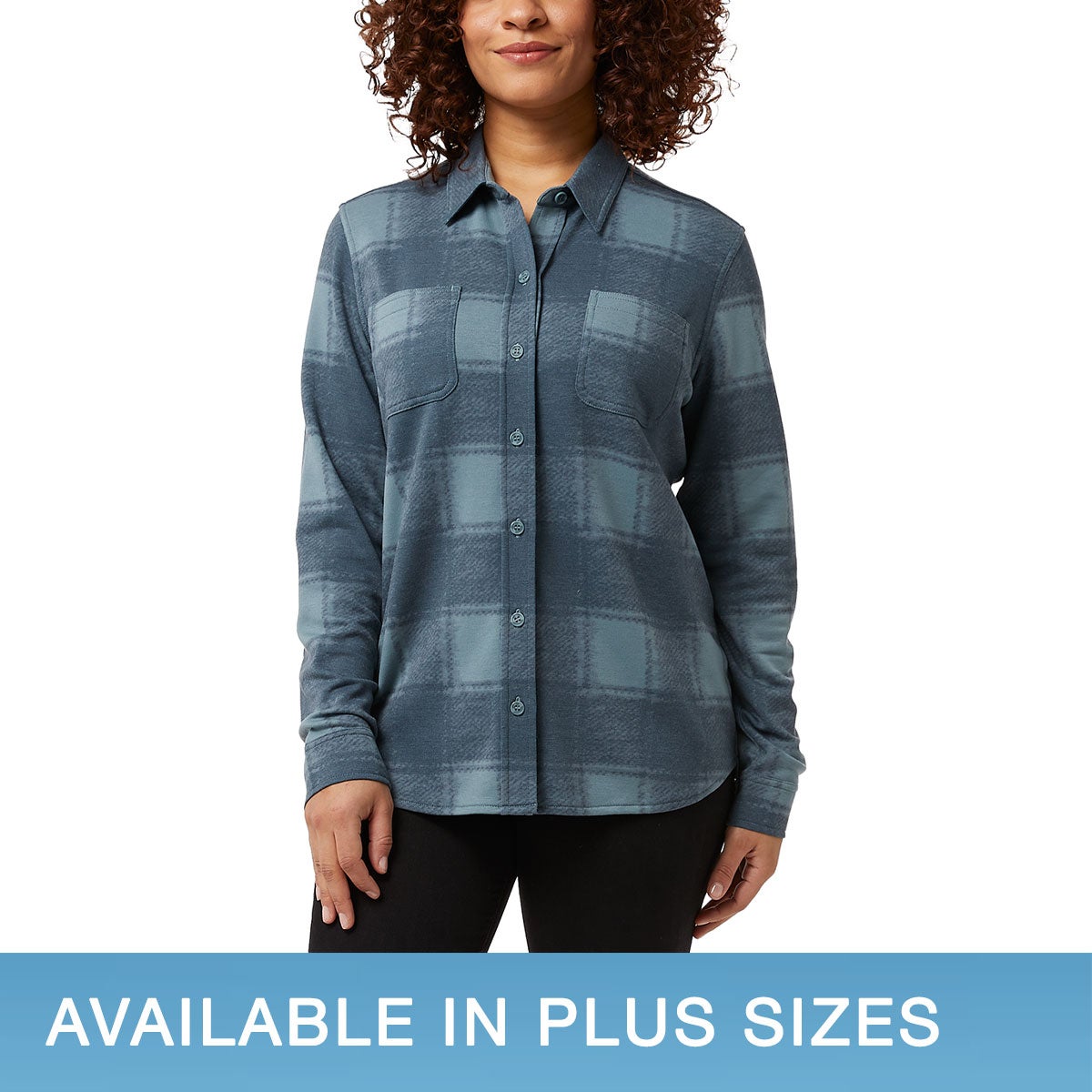 32 Degrees Ladies' Cozy Knit Button-Up Shirt - Image 1