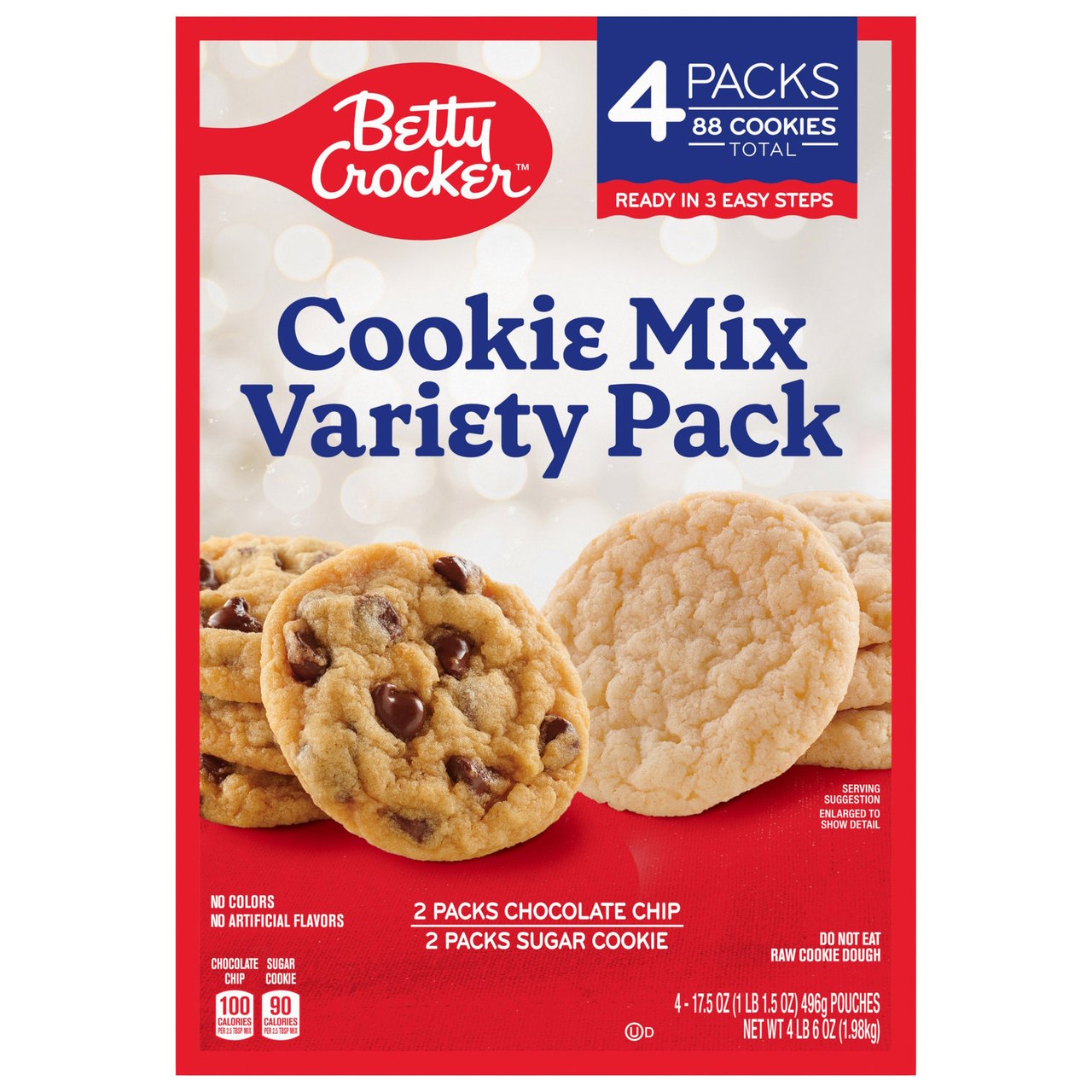 Betty Crocker Cookie Mix Variety Pack, 4.39 lbs - Image 1