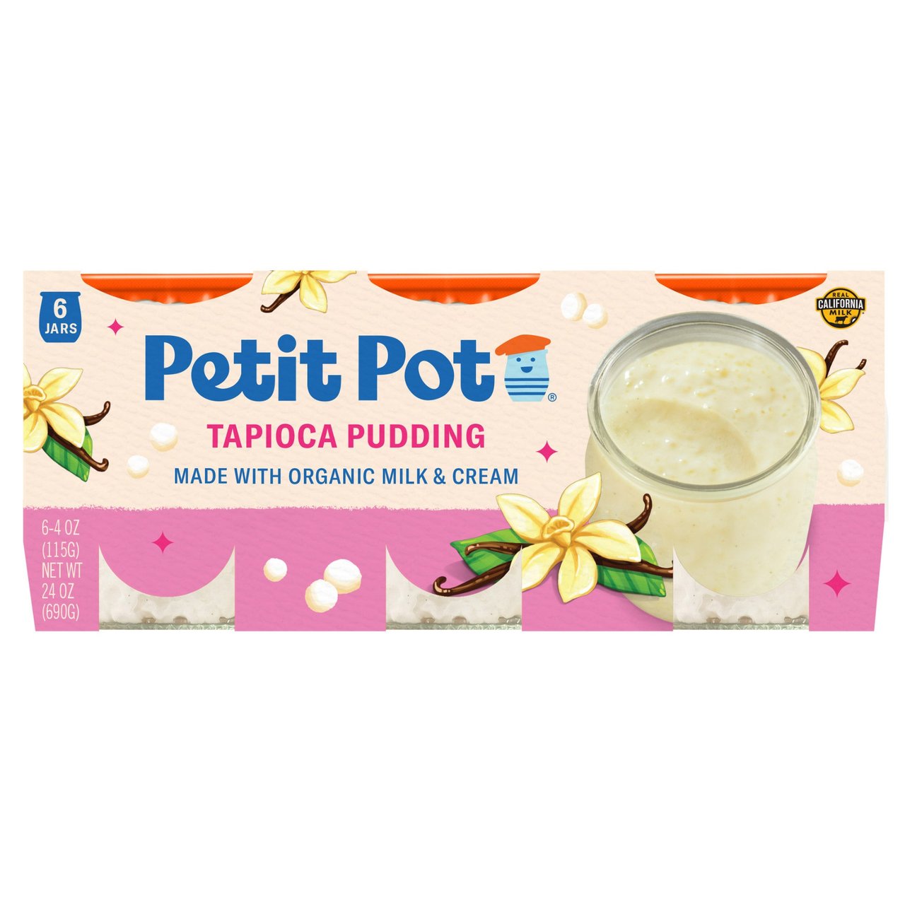 Petit Pot Organic Tapioca Pudding, 6 x 4 oz - Image 1