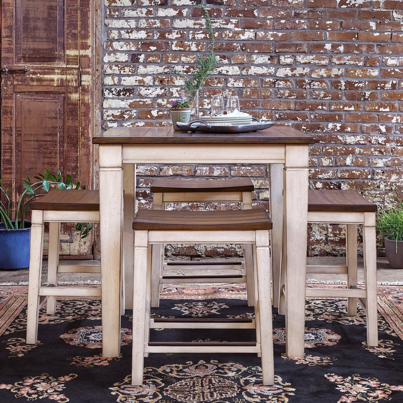 Pike & Main Gibson 5-Piece Counter-Height Dining Set - Image 1