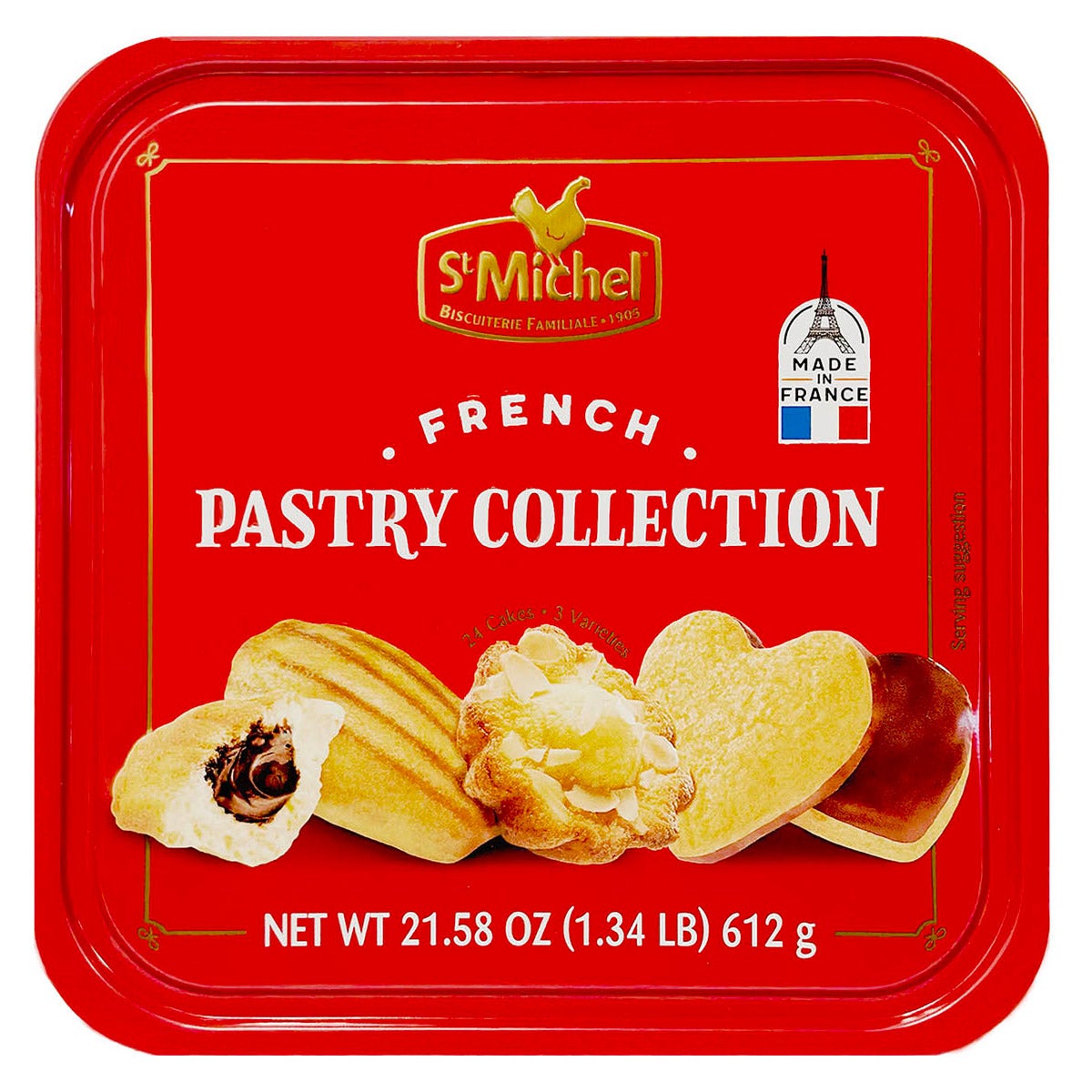 St. Michel French Pastries Variety Tin 21.6 oz - Image 1