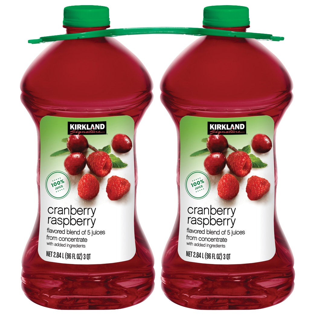 Kirkland Signature Cranberry Raspberry Juice, 2 x 96 oz - Image 1