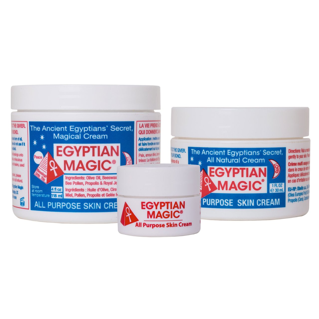 Egyptian Magic Natural Skin Cream 4oz + 1oz + 0.25oz