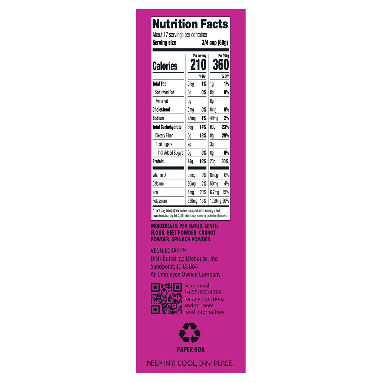 VeggieCraft Rainbow Rotini Pasta 35.2 oz - Image 1