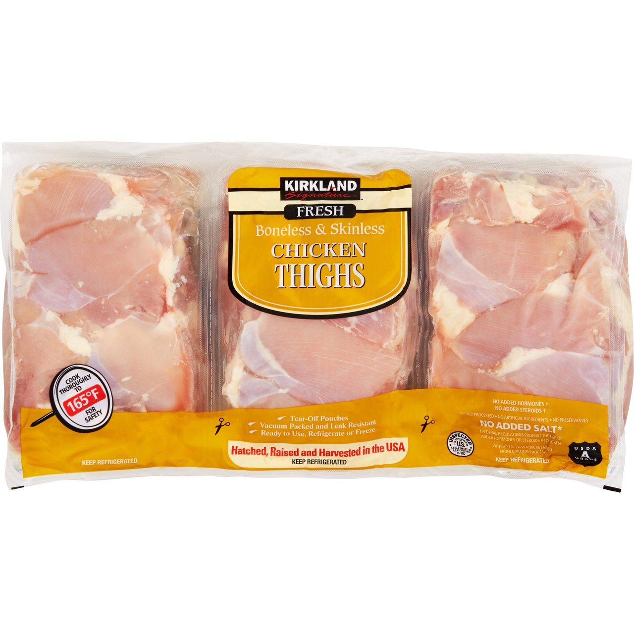 Kirkland Signature Boneless Skinless Chicken Thighs, per lb - Image 1