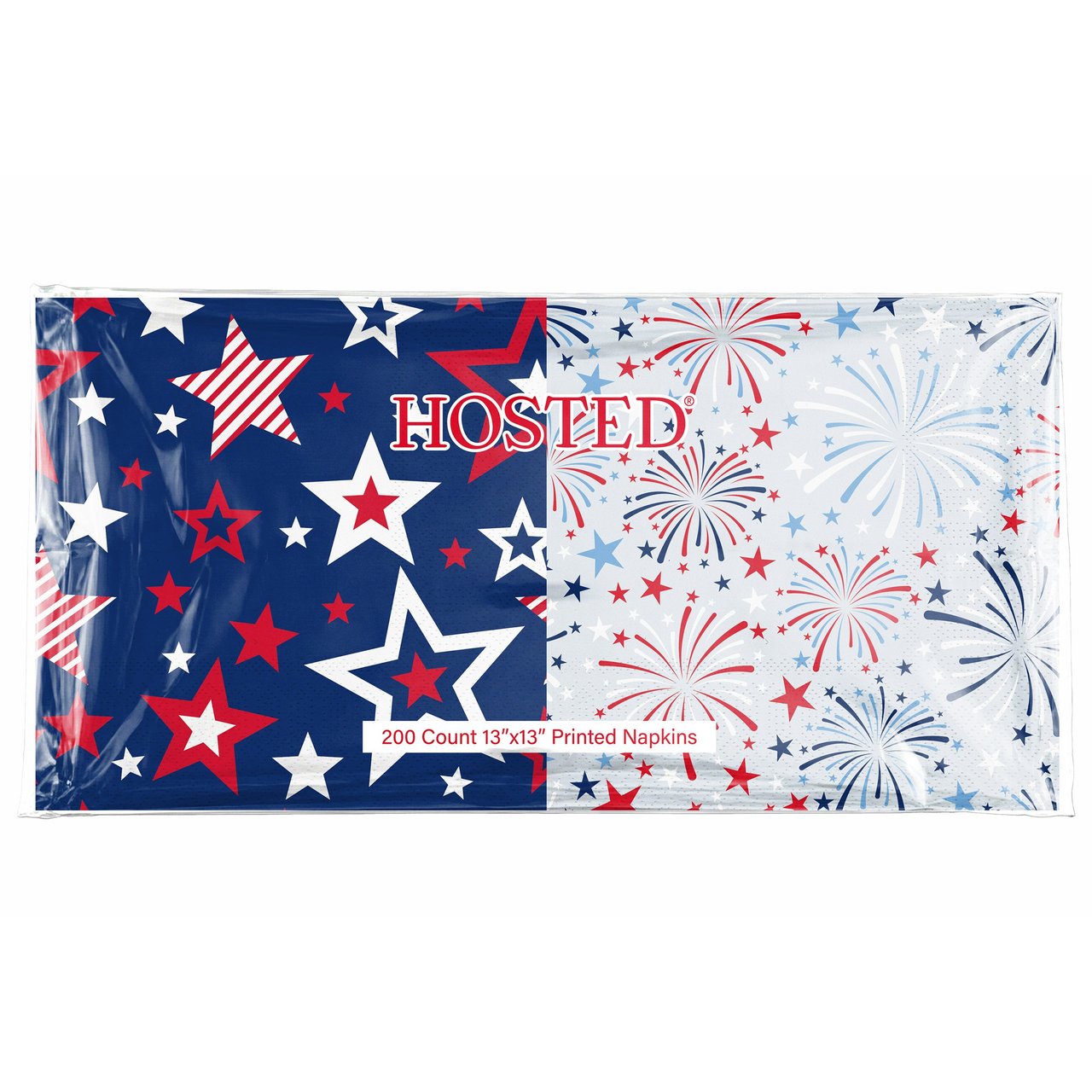 Hosted Americana Printed Napkins, 200 CT / 3 Ply - Image 1