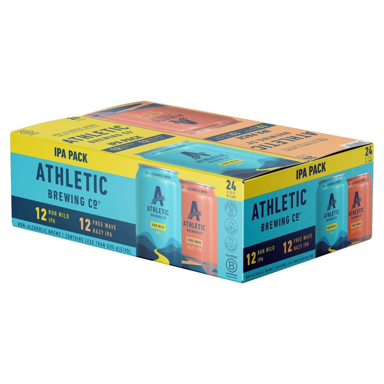 Athletic Brewing Co. IPA Variety Non-Alcoholic 24-Pack (24x12oz) - Image 1