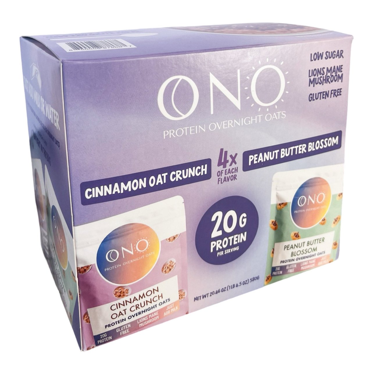 ONO Overnight Oats Whey Protein Variety 20.46 Ounce Box - Image 1