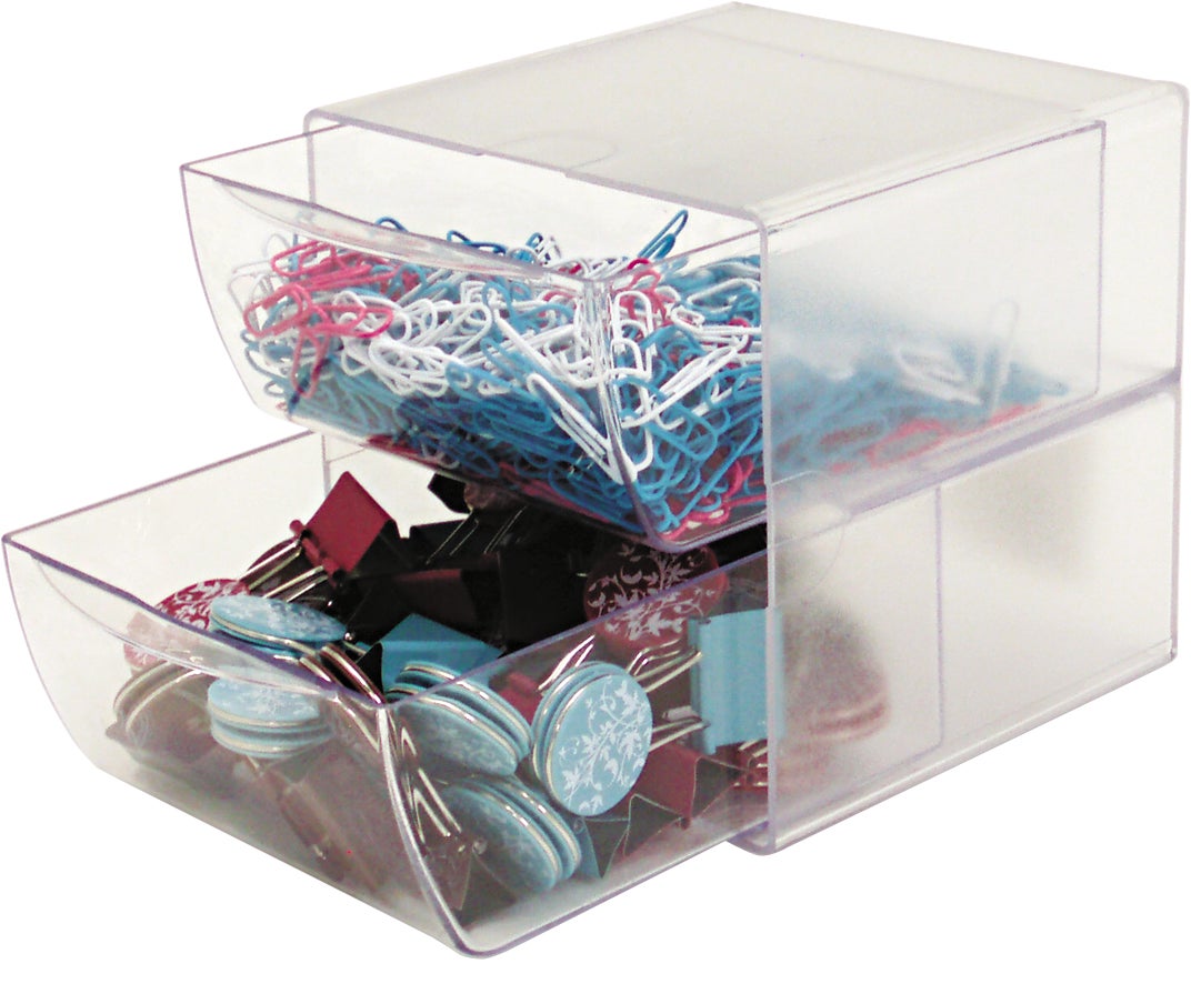Deflecto 2-Drawer Cube Organizer (DEF350101)