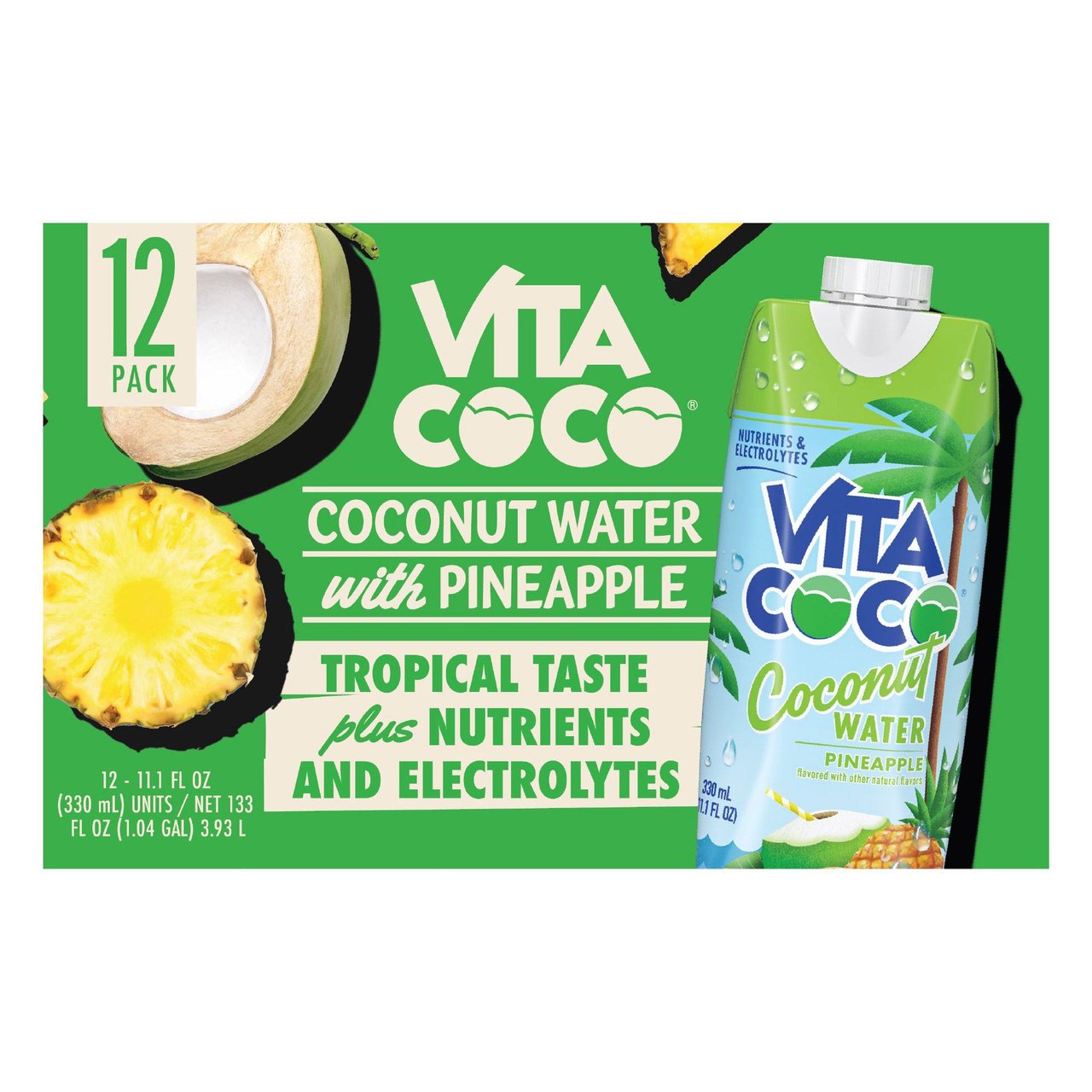 Vita Coco Pineapple Coconut Water 12/11.1 fl oz - Image 1