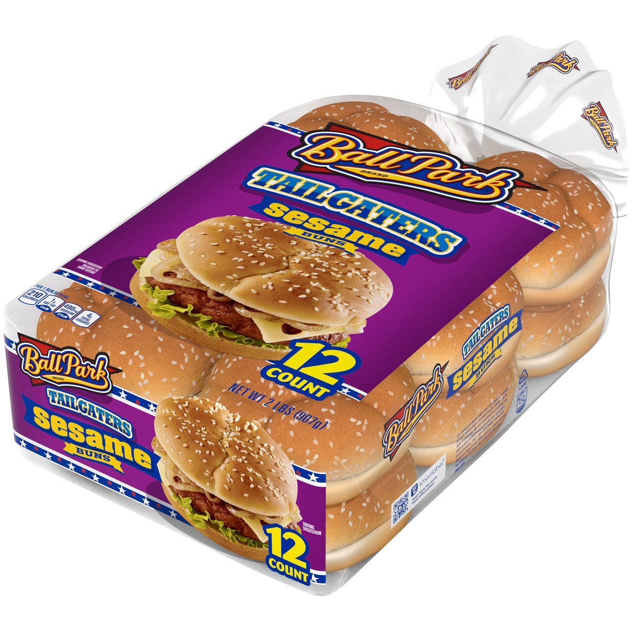 Ball Park Tailgaters Sesame Hamburger Buns, 12 ct