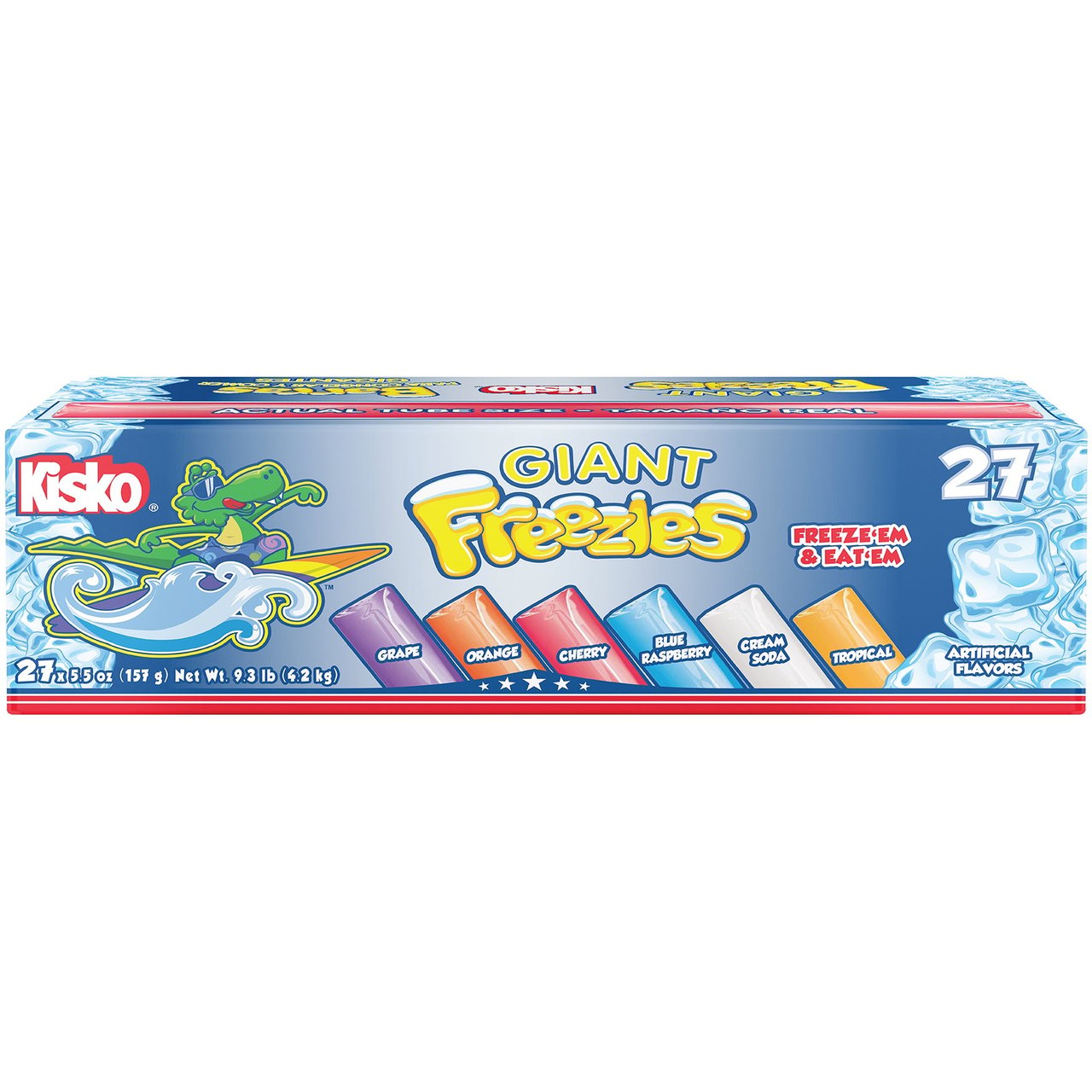 Kisko Giant Freezies Box Variety Pack, 27 ct