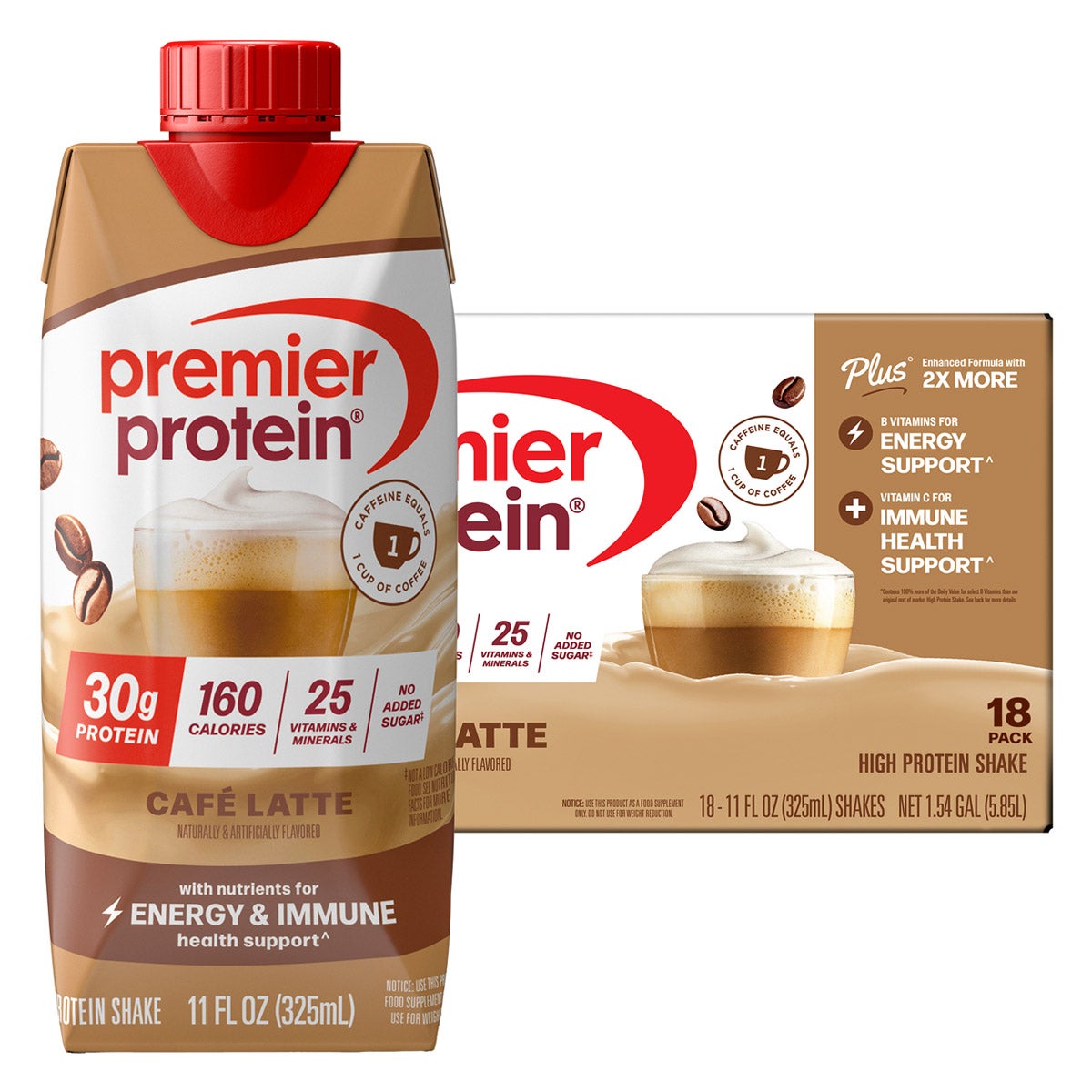 Premier Protein Café Latte Shakes 18/11 oz - Image 1