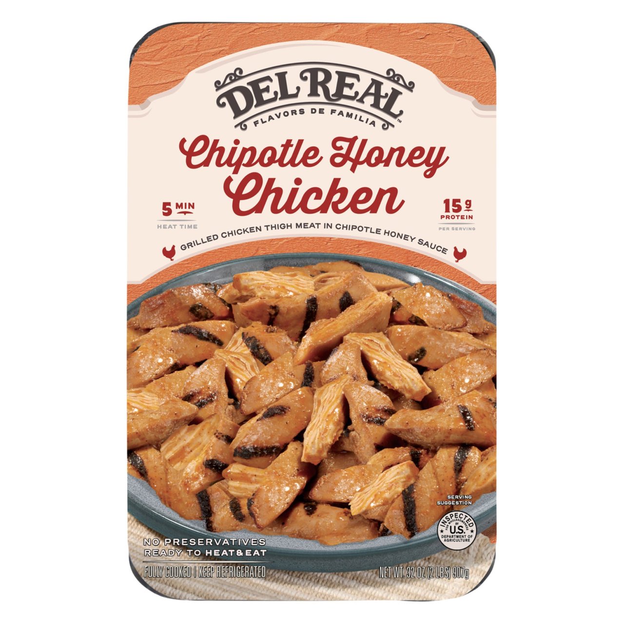 Del Real Chipotle Honey Chicken, 32 oz - Image 1